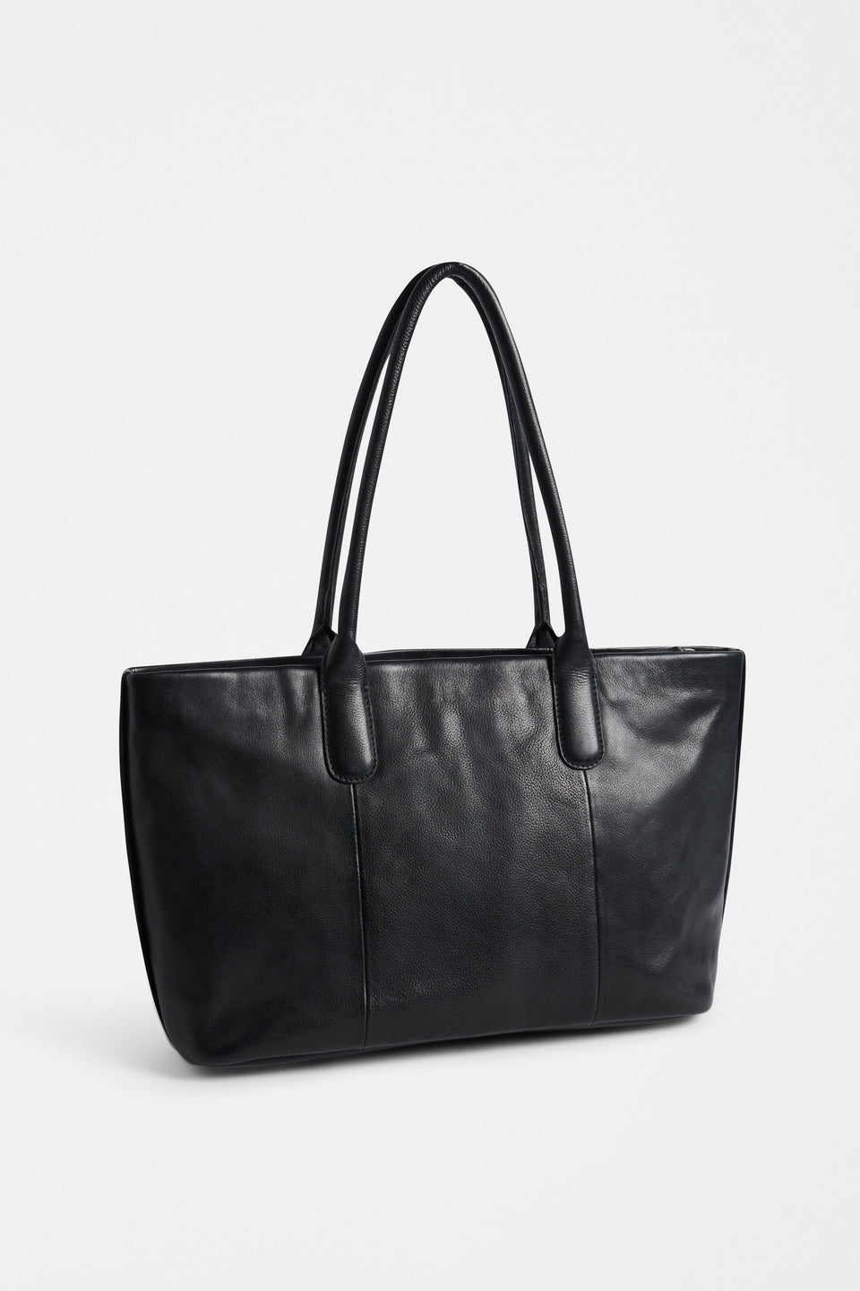 Joha Tote Flat Lay Back View with straps | BLACK