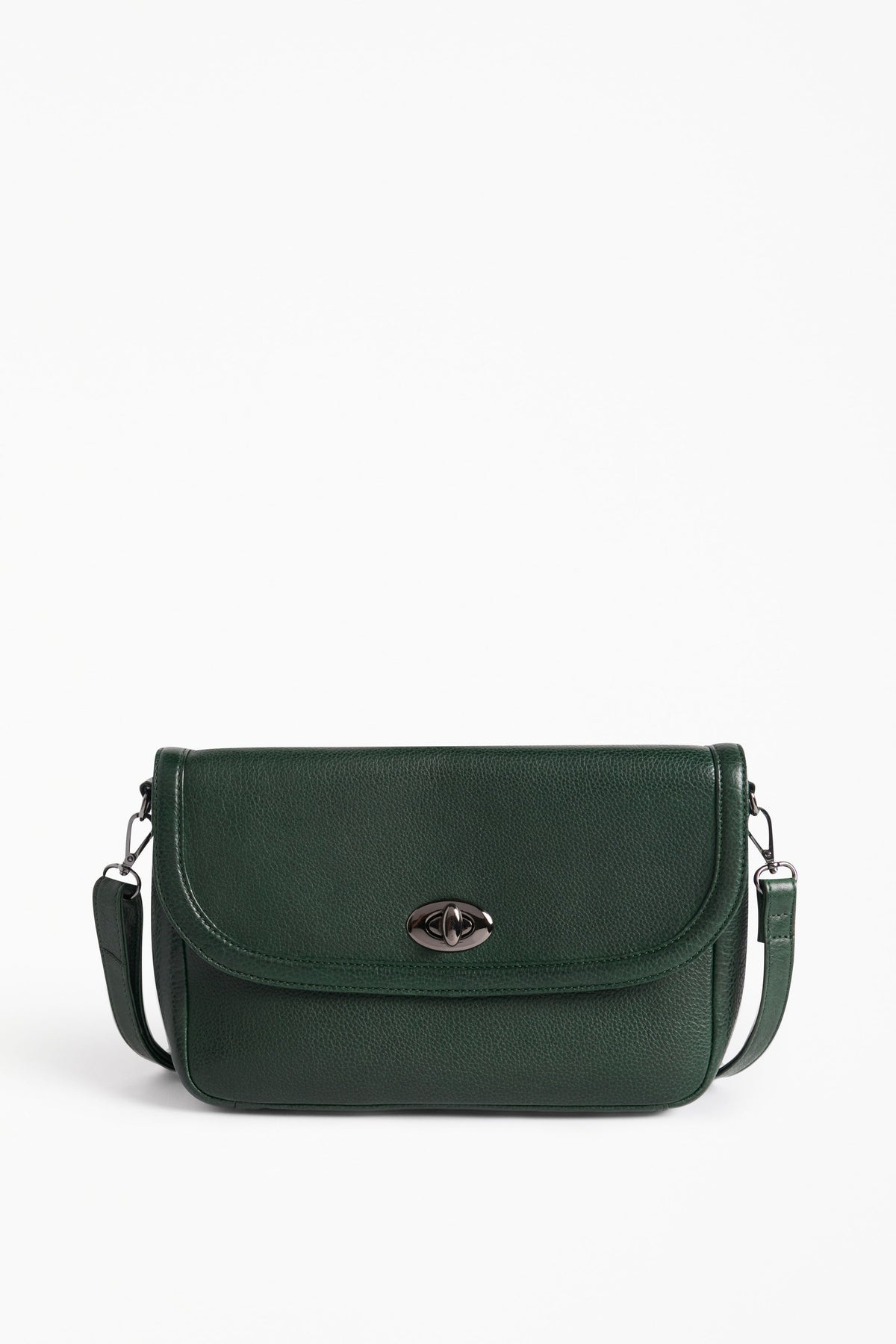 Unden Crossbody Bag Flat Lay | FOREST GREEN