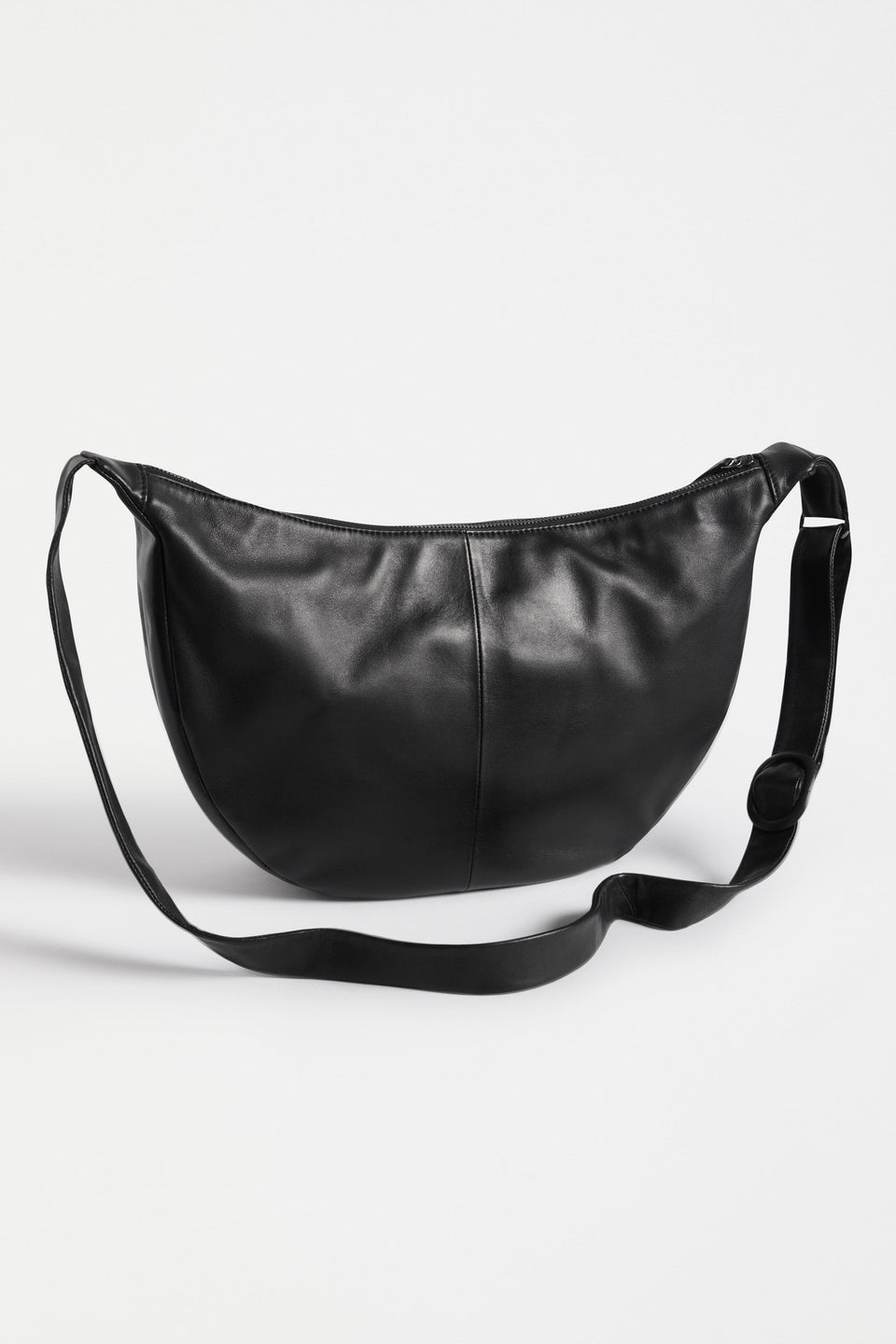 Junn Bag Flat Lay back view with strap | BLACK