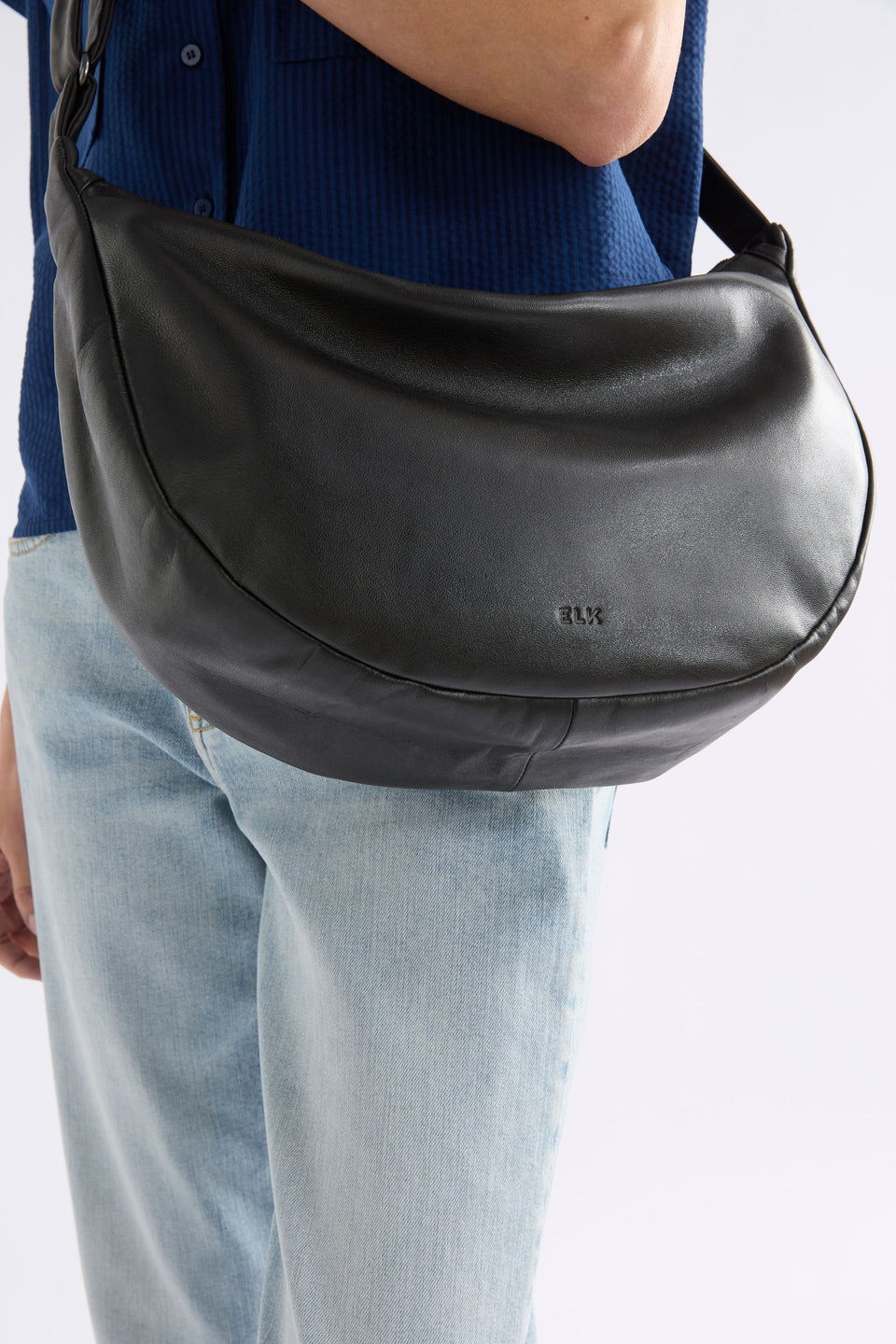 Junn Bag on model close up | BLACK