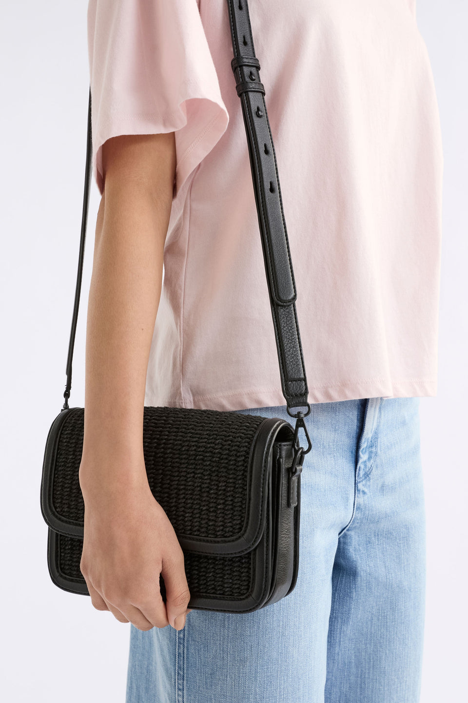 Ralffa Crossbody Bag on model styled | BLACK