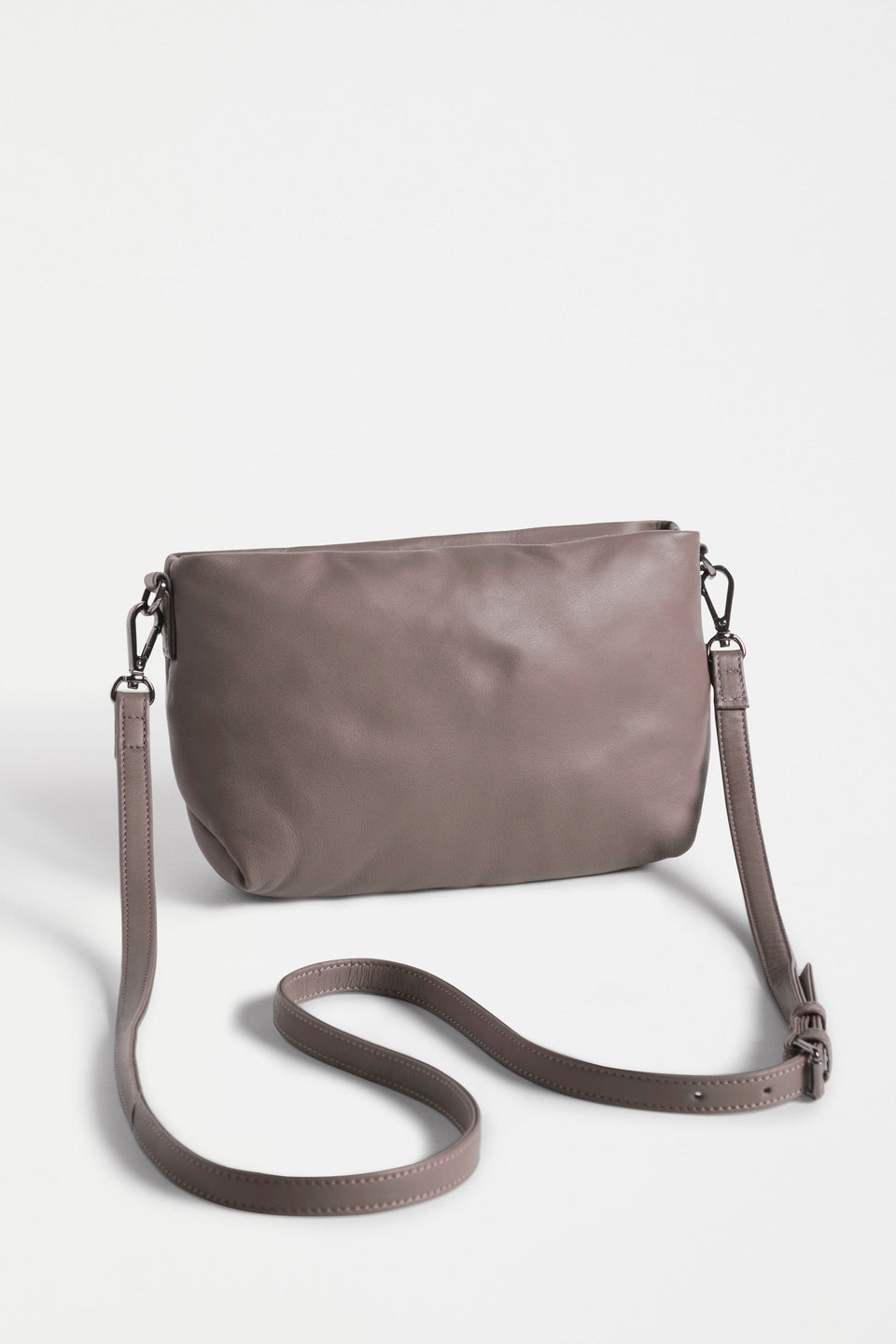 Moln Clutch Bag Flat Lay back view with strap | DARK TAUPE