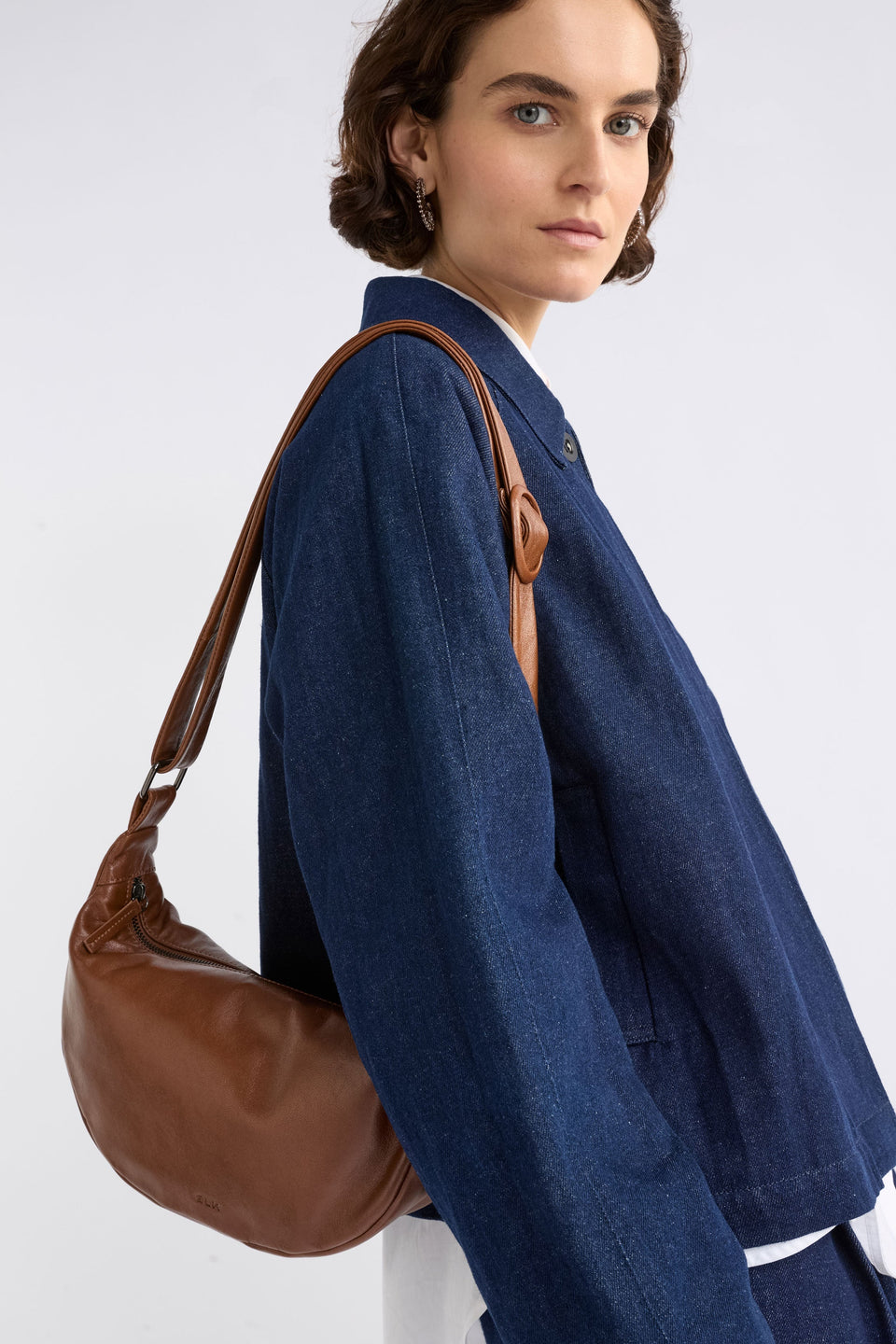 Junn Mini Bag styled on model | TAN