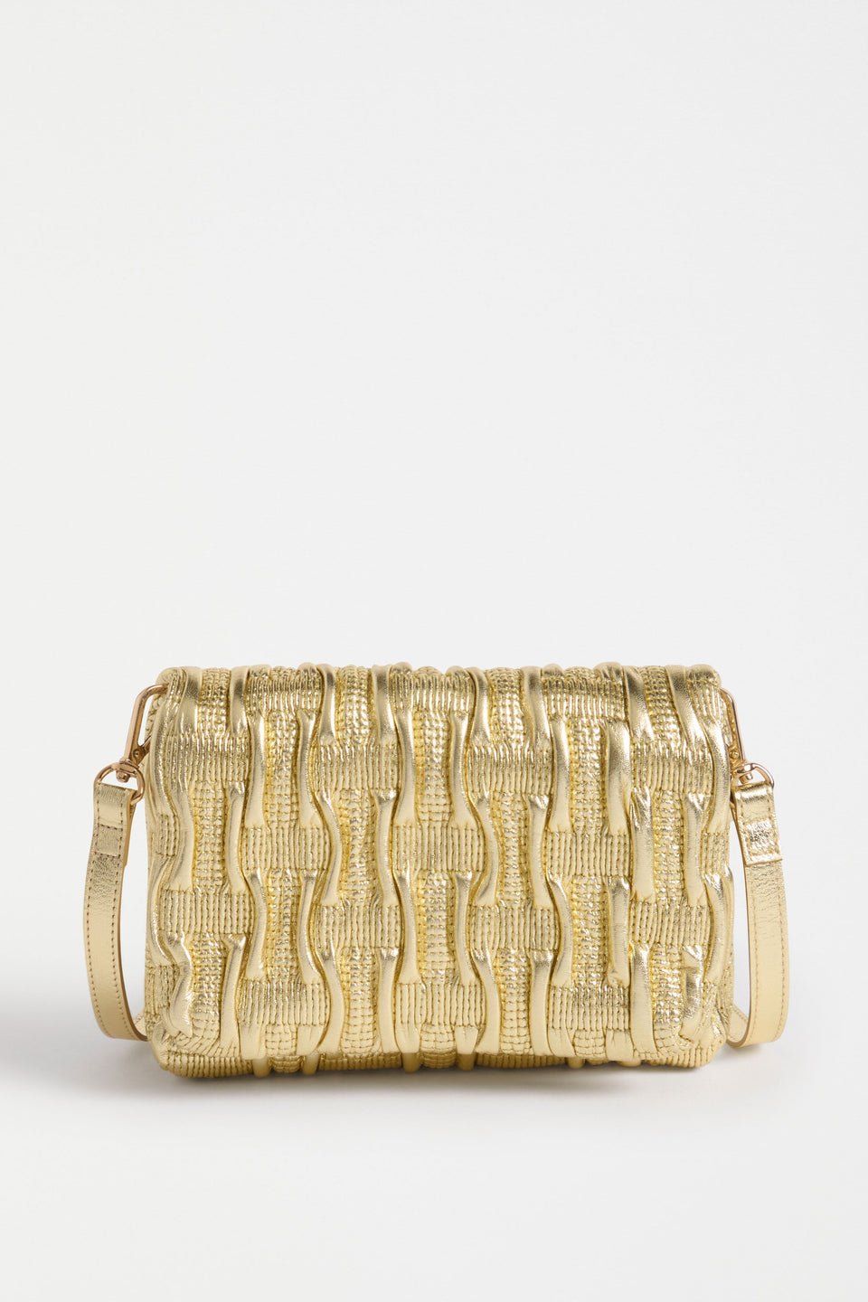 Liska Crossbody Bag Flat Lay | GOLD