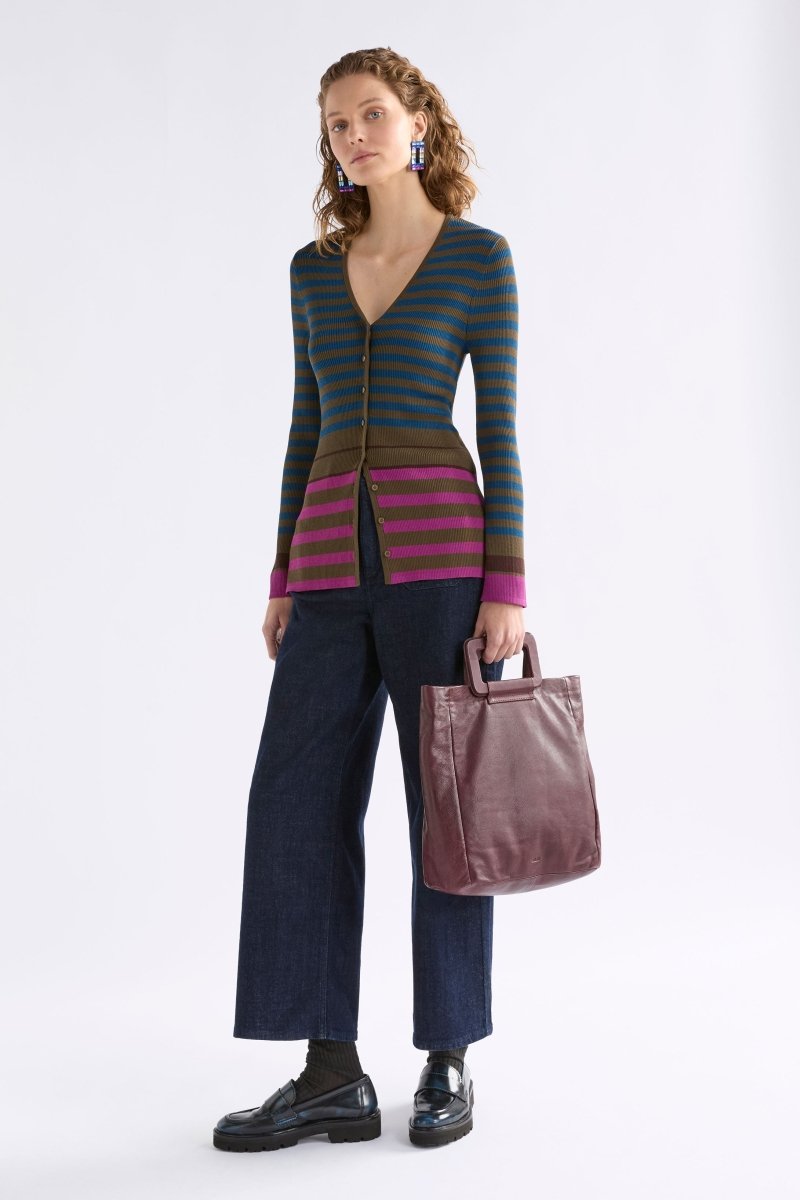 Nysa Tote Large Bags - ELK | FOREST GREEN