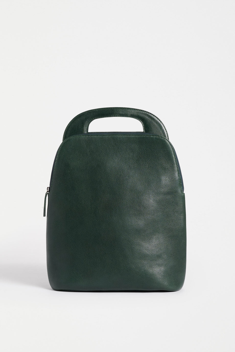 Forde Soft Cow Leather Backpack Front | FOREST GREEN
