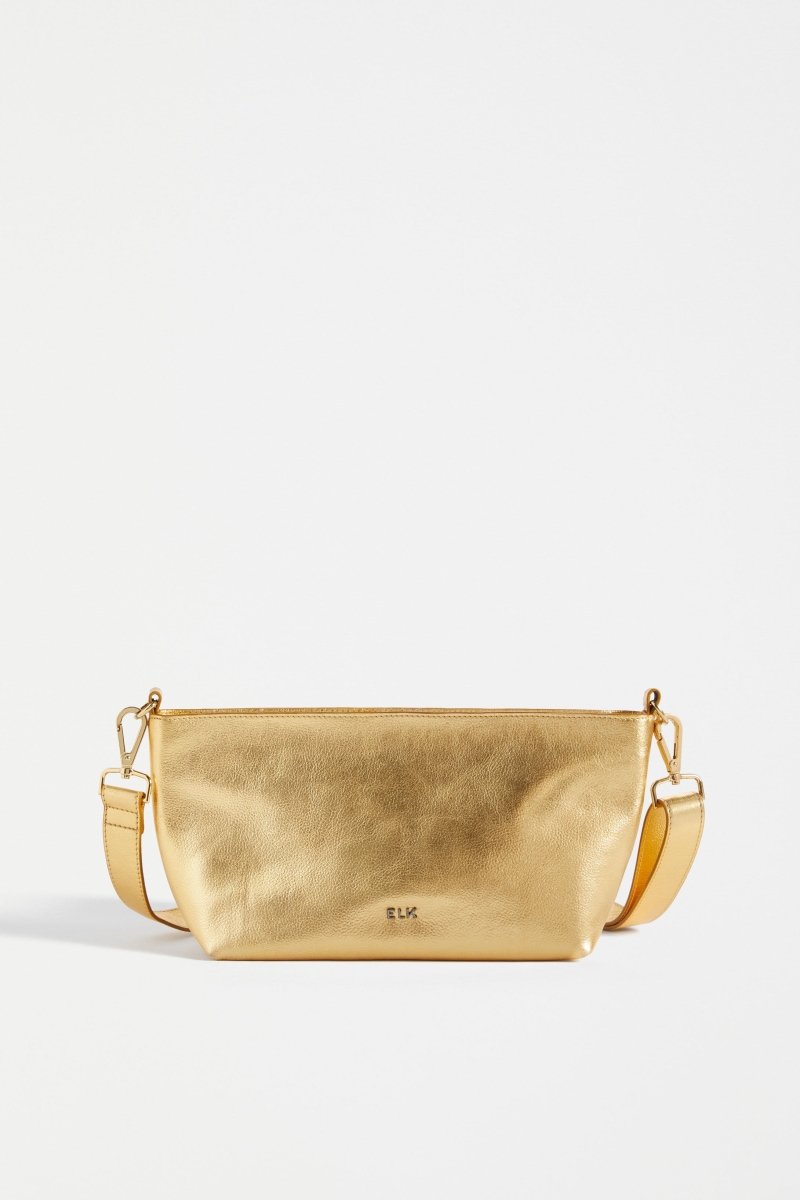 Hansen Remnant Leather Crossbody Bag | GOLD
