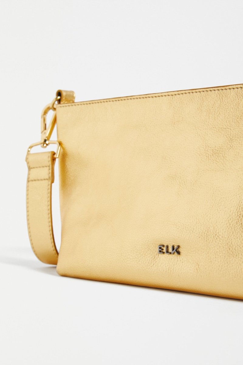 Hansen Remnant Leather Crossbody Bag | GOLD