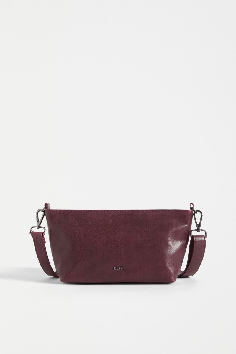 Hansen Remnant Leather Crossbody Bag | BORDEAUX