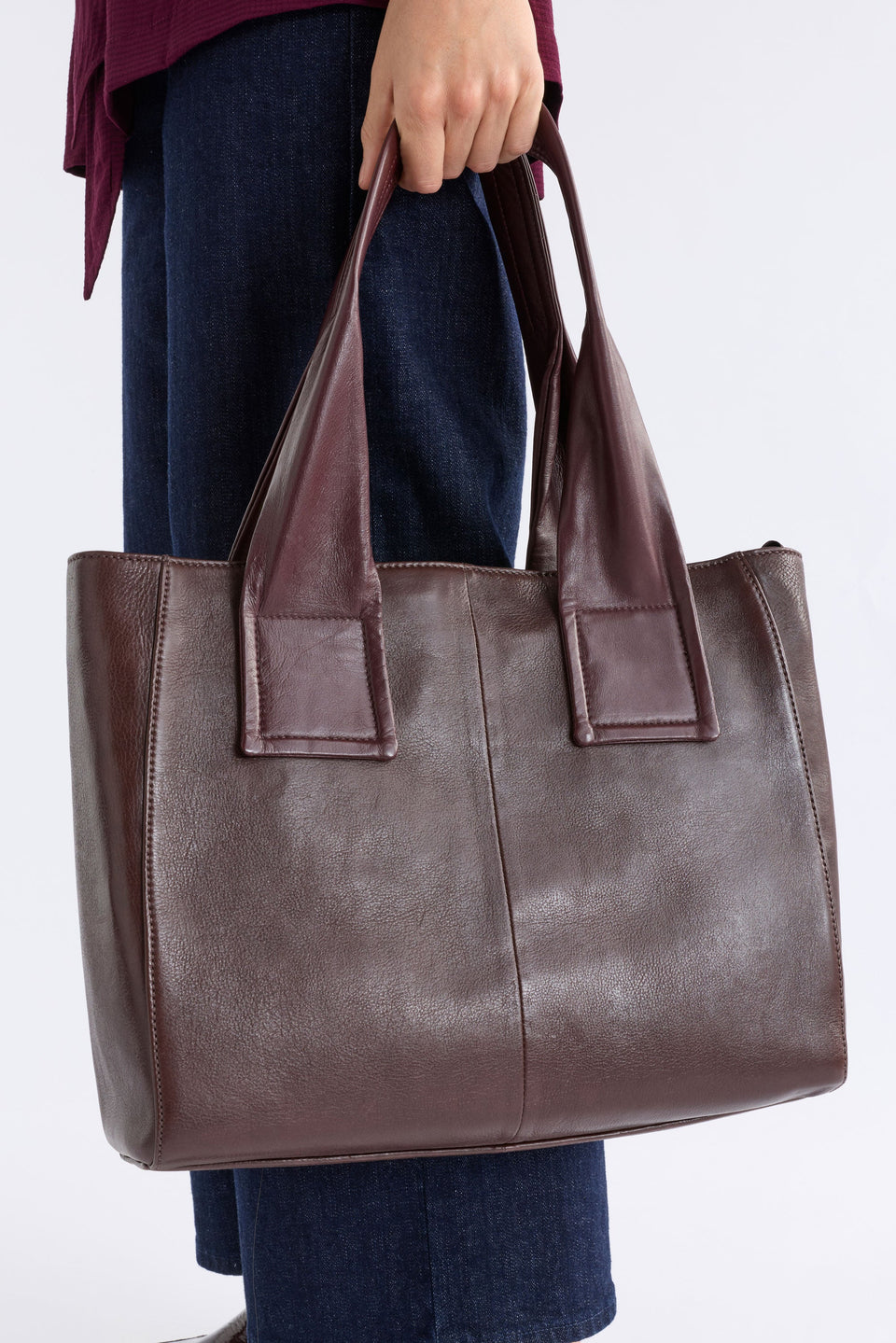 Rahni Leather Tote Large Bags - ELK | ESPRESSO