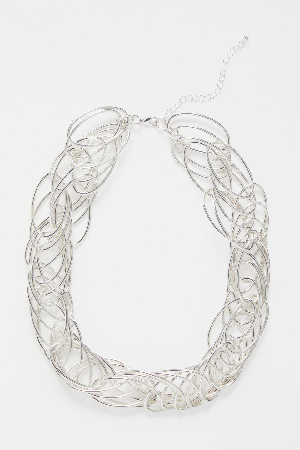Rei Chunky Oval Chain Short Necklace | SILVER