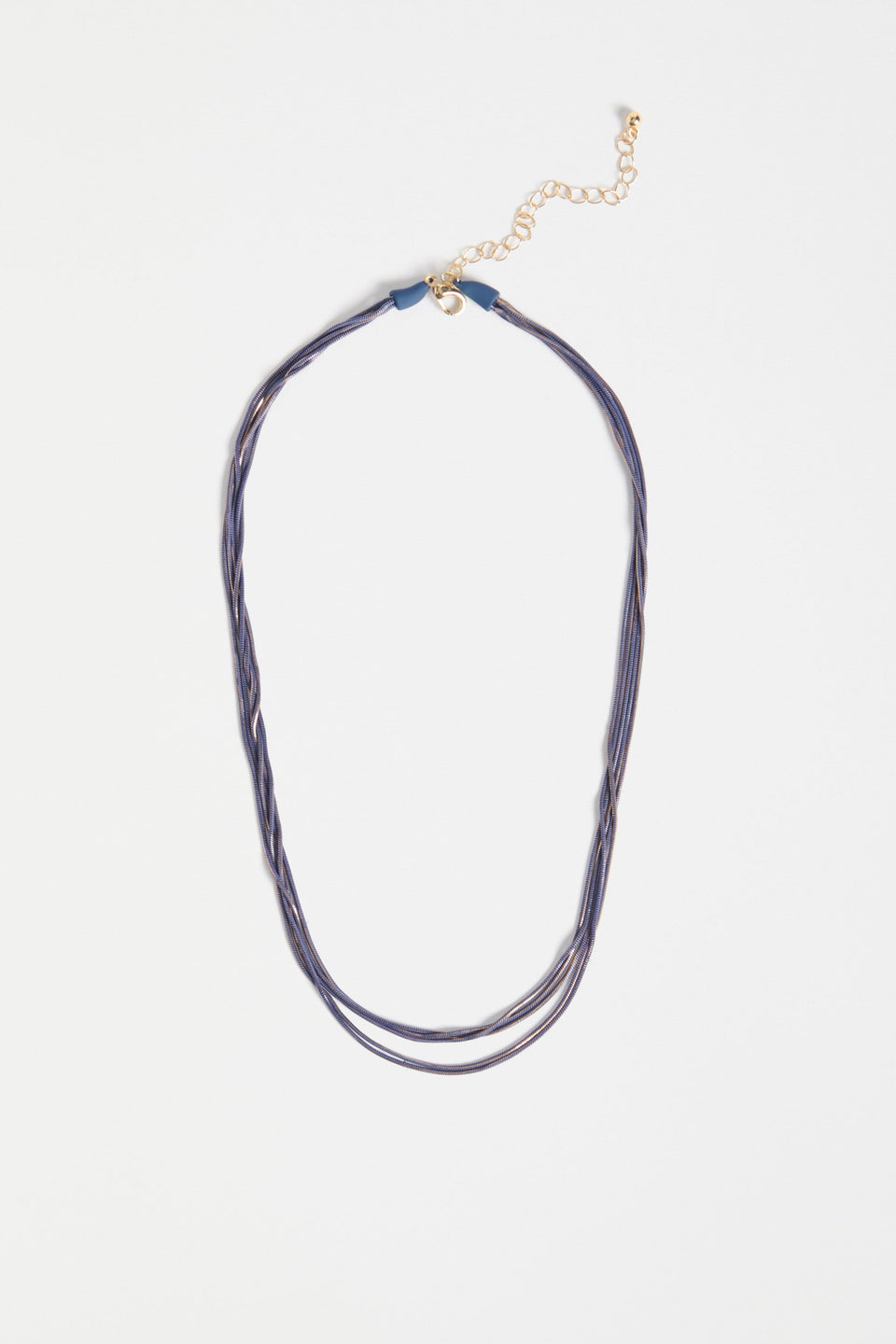 Lina Fine Multi Mesh Chain Short Necklace | COBALT