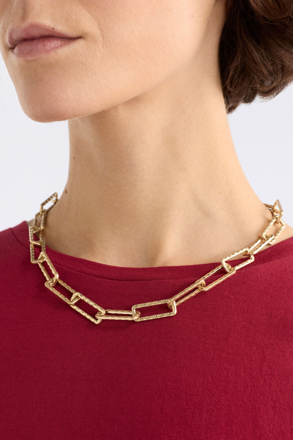 Ringva Necklace styled on model | GOLD