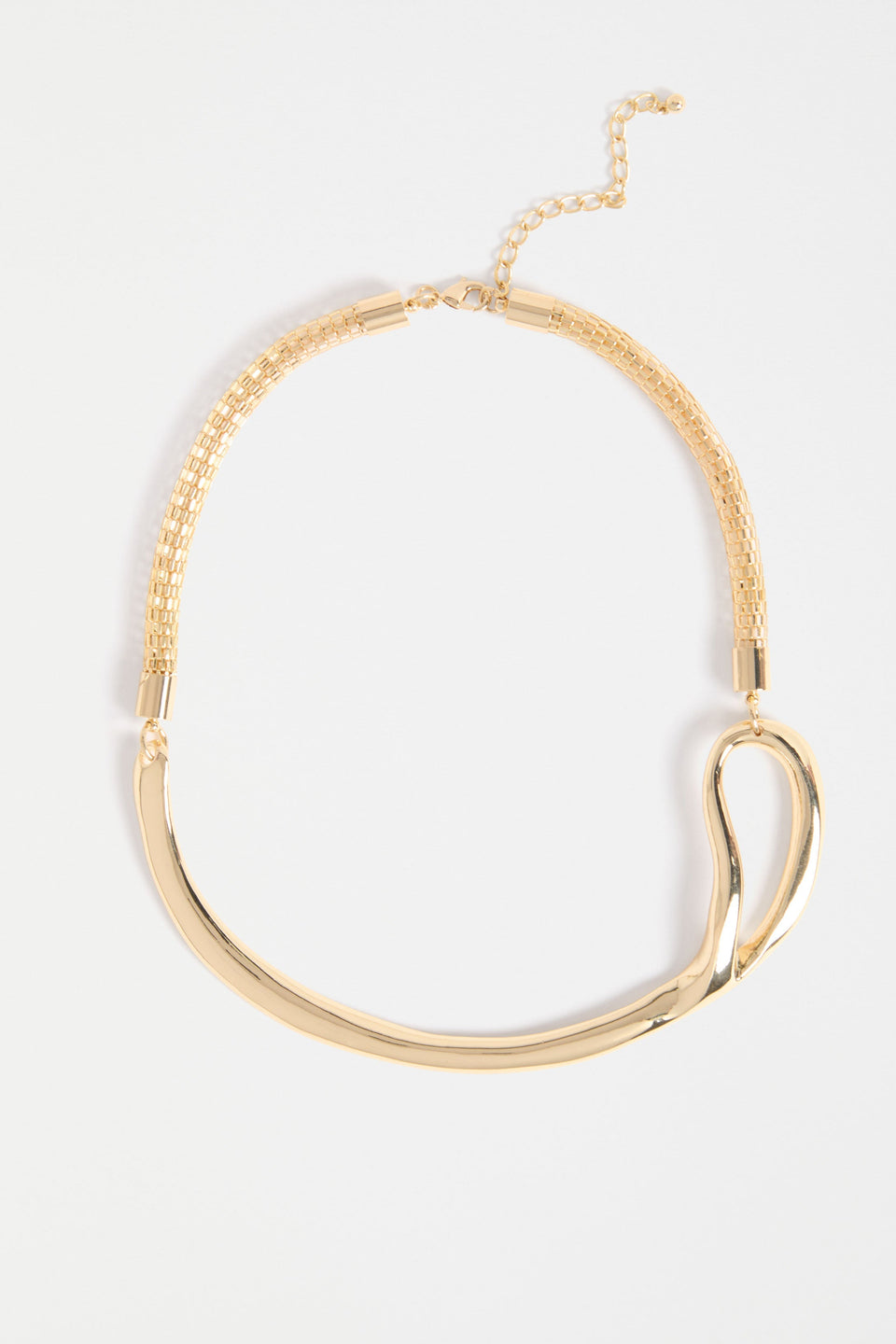 Delaa Sculptural Chain Asymmetric Choker | GOLD