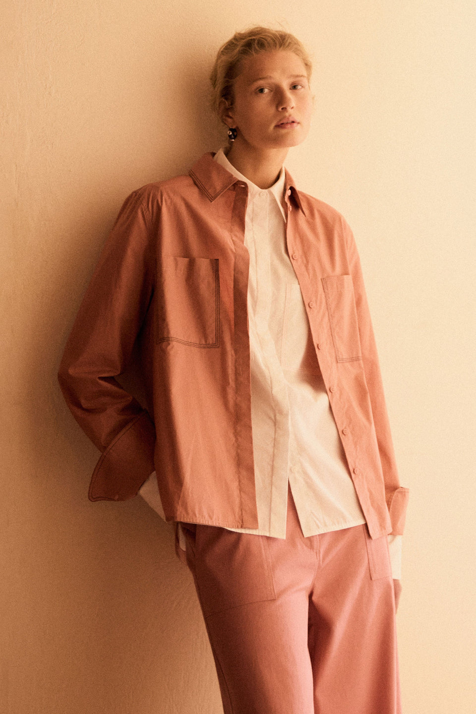 Salli Shirt on Model Campaign | CLAY PINK