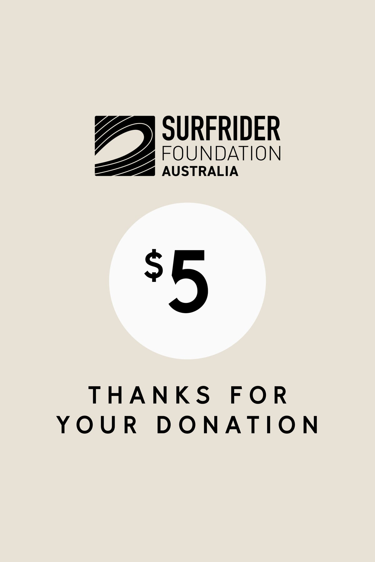 SURFRIDER FOUNDATION AUSTRALIA LOYALTY REWARDS DONATION