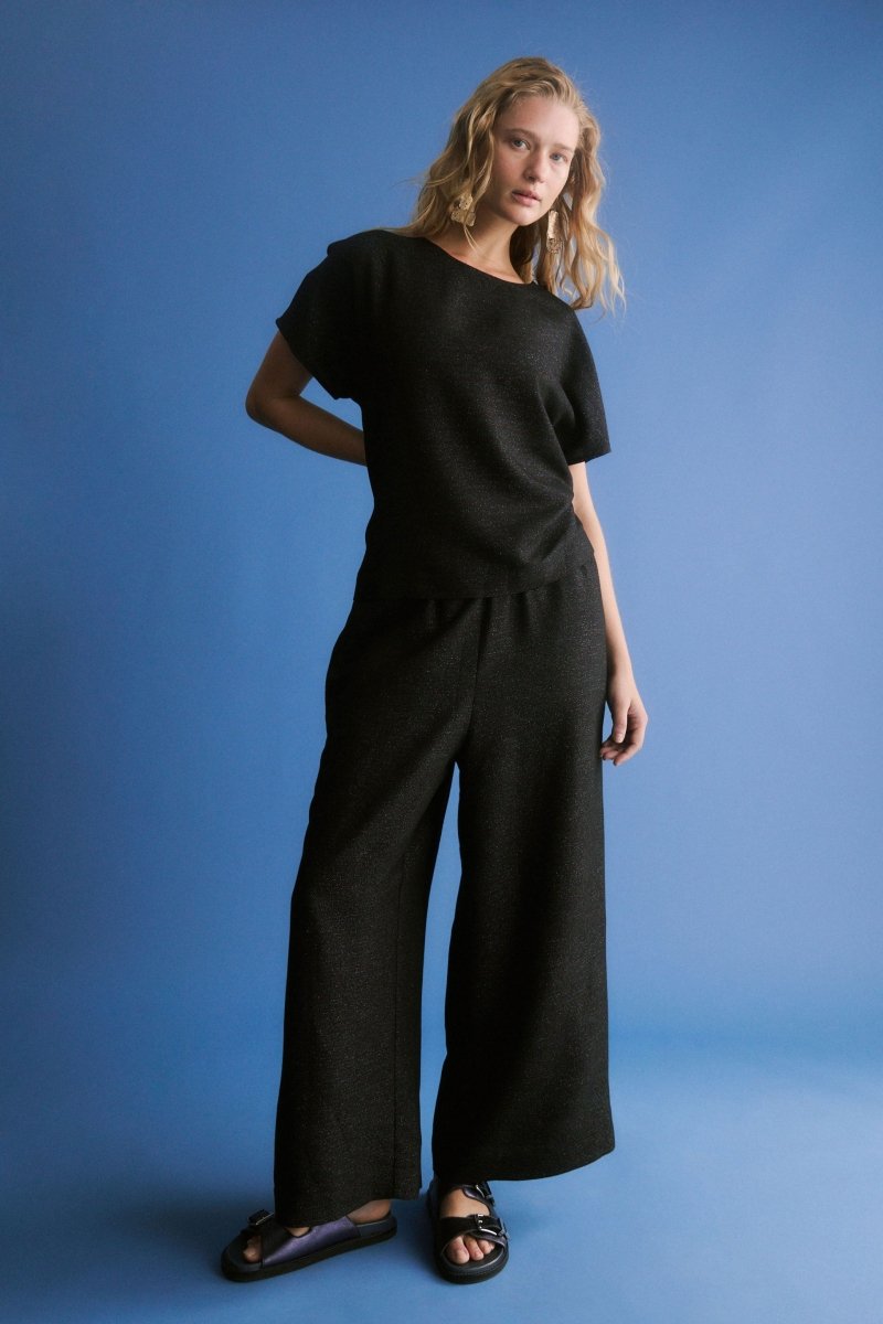 Tulle Pant Pants & Jeans - ELK | BLACK MULTI METALLIC