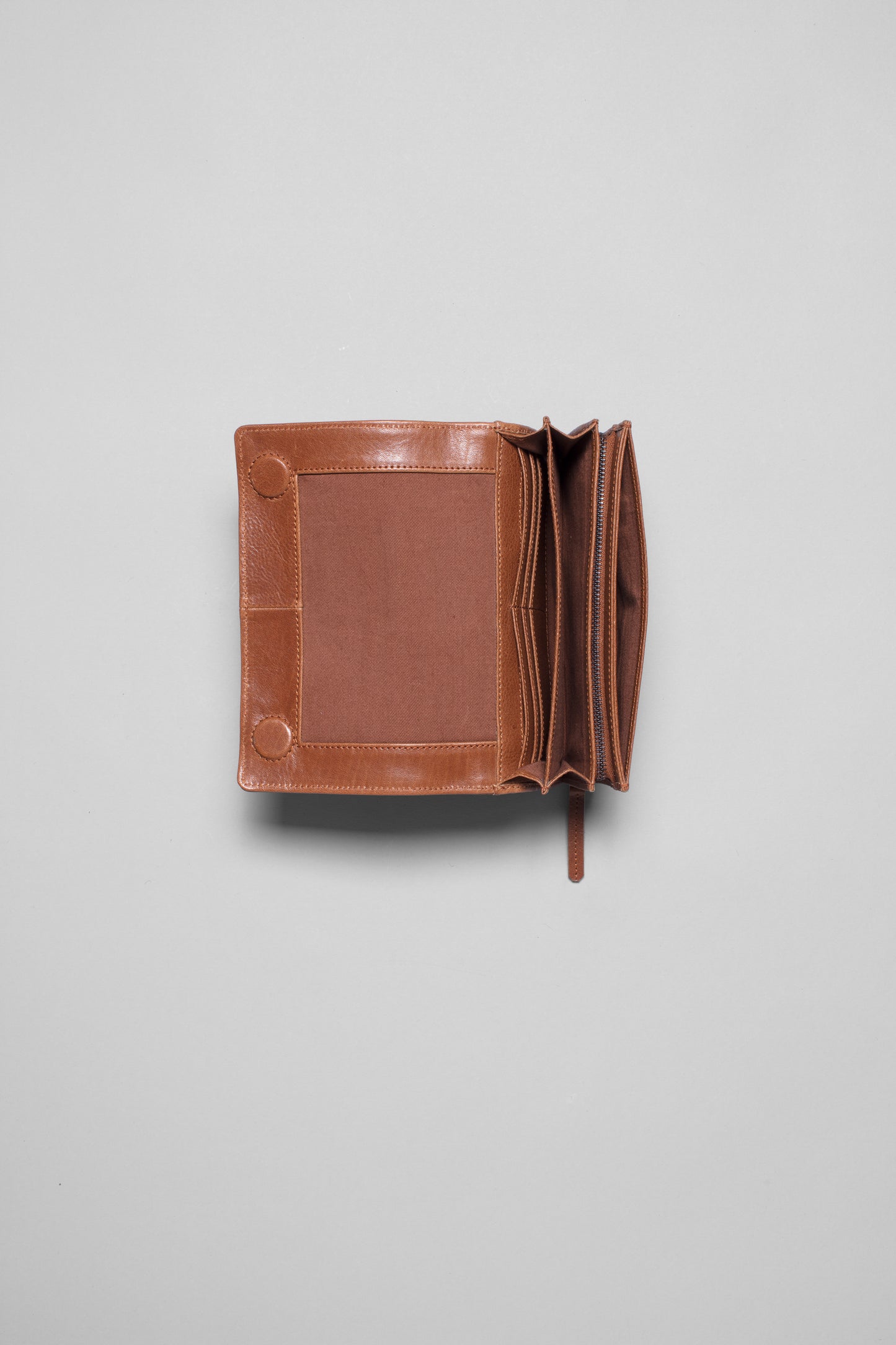 Edda Magnetic Closure Leather Wallet Internal | Tan 