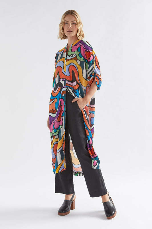 Soma Semi Sheer Print Shirt Dress Model Front | KULT PRINT