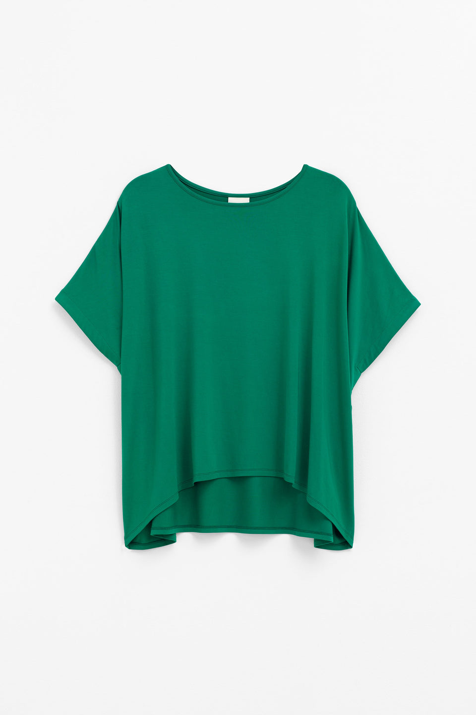 Telse Relaxed Stretch T-shirt Front | CEDAR GREEN