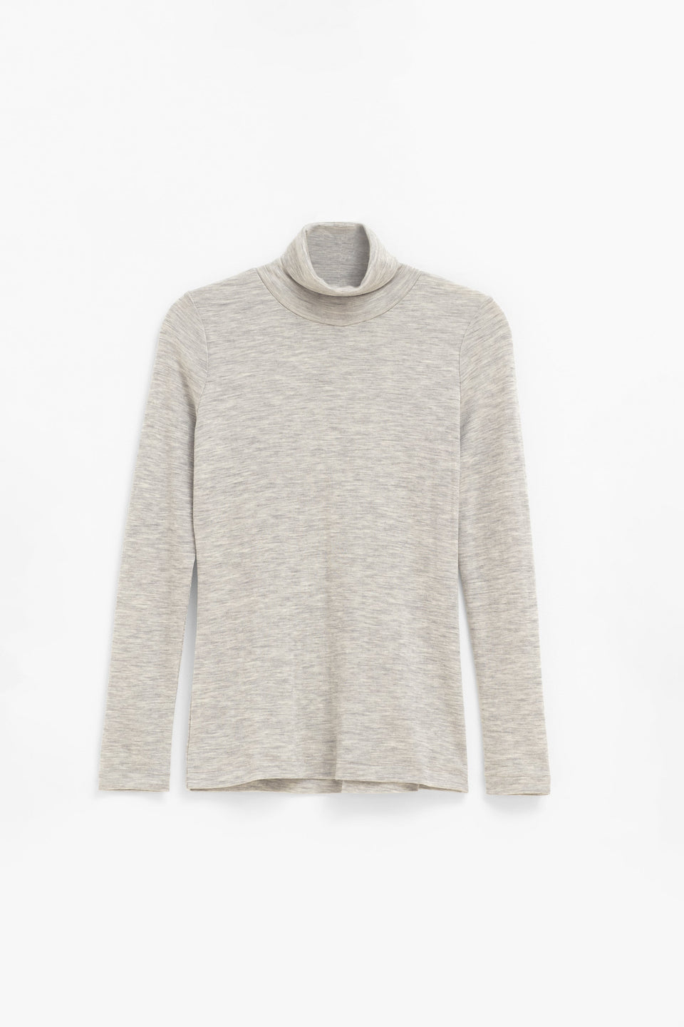 Merino Lightweight Long Sleeve Skivvy Front | GREY