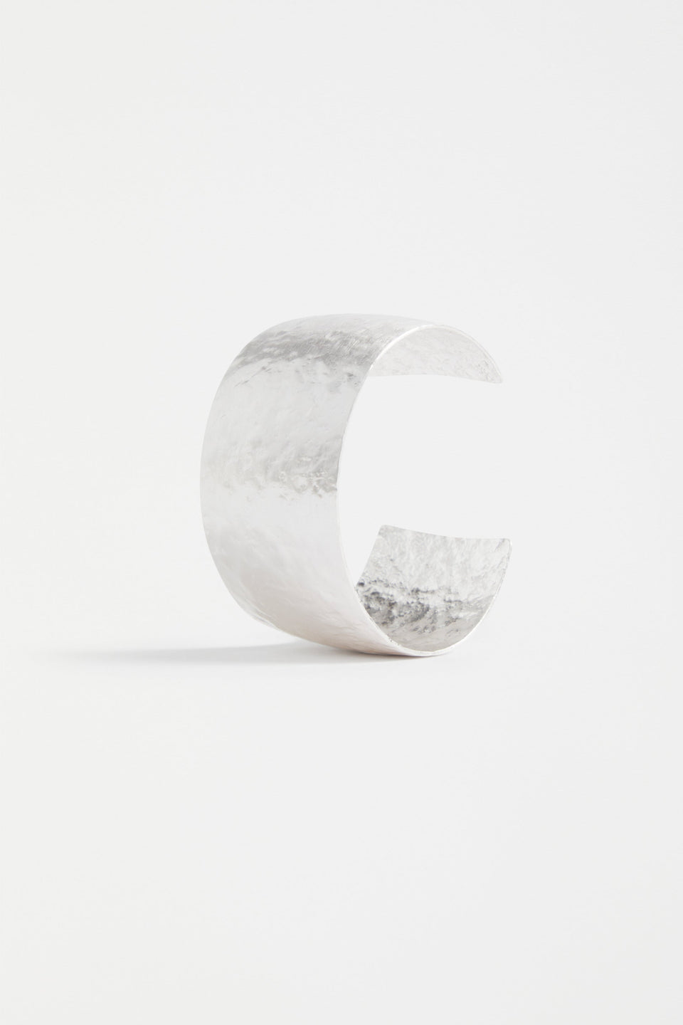 Gilda Hammered Adjustable Cuff Bangle | SILVER