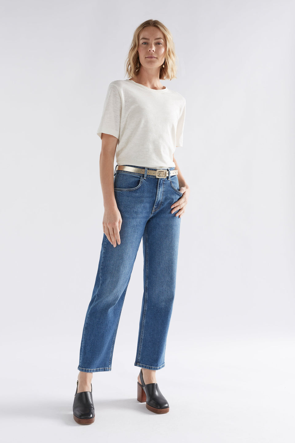 Metti Metallic Leather Belt Model | GOLD