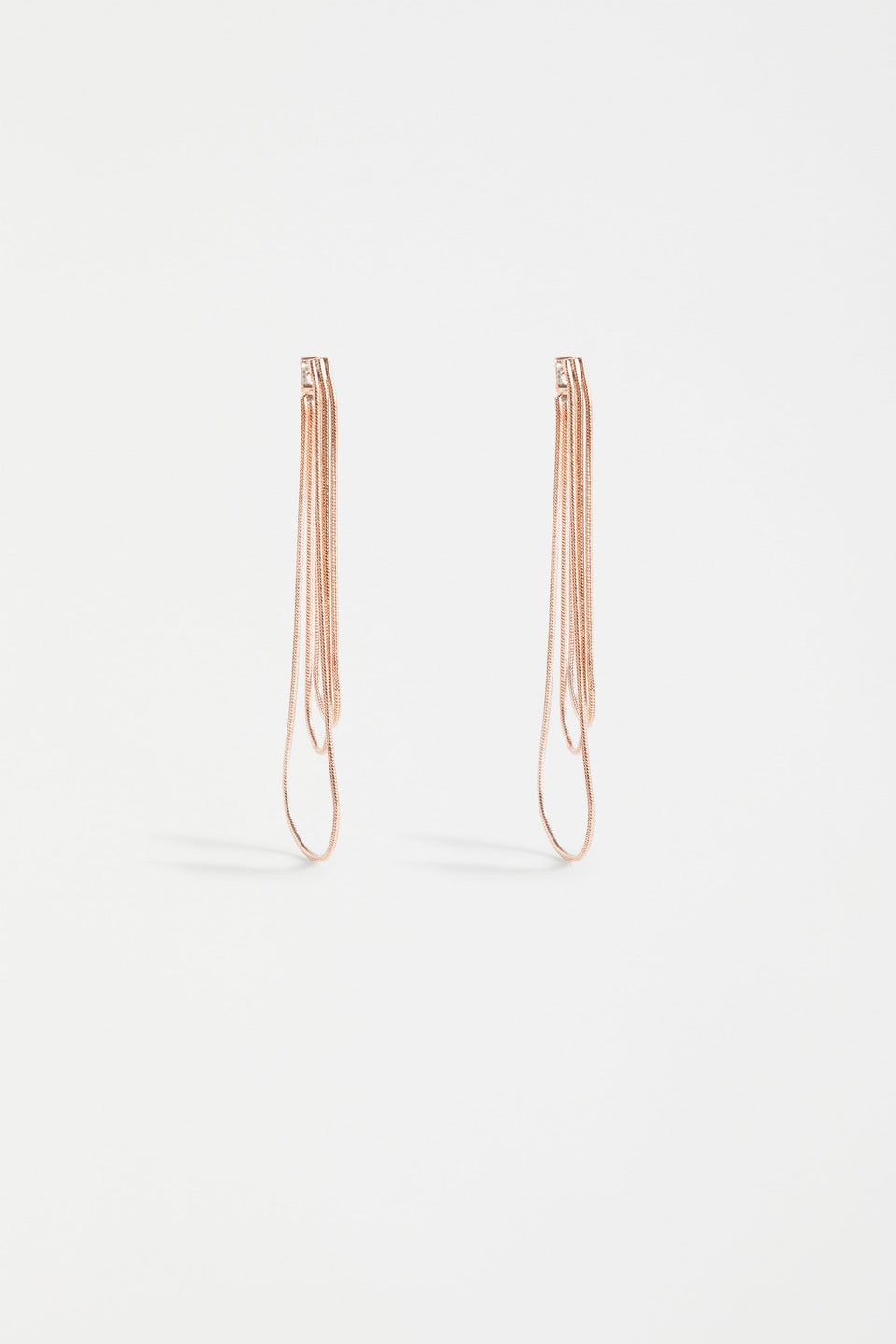 Lans Minimalistic Chain Drop Earring | ROSE GOLD