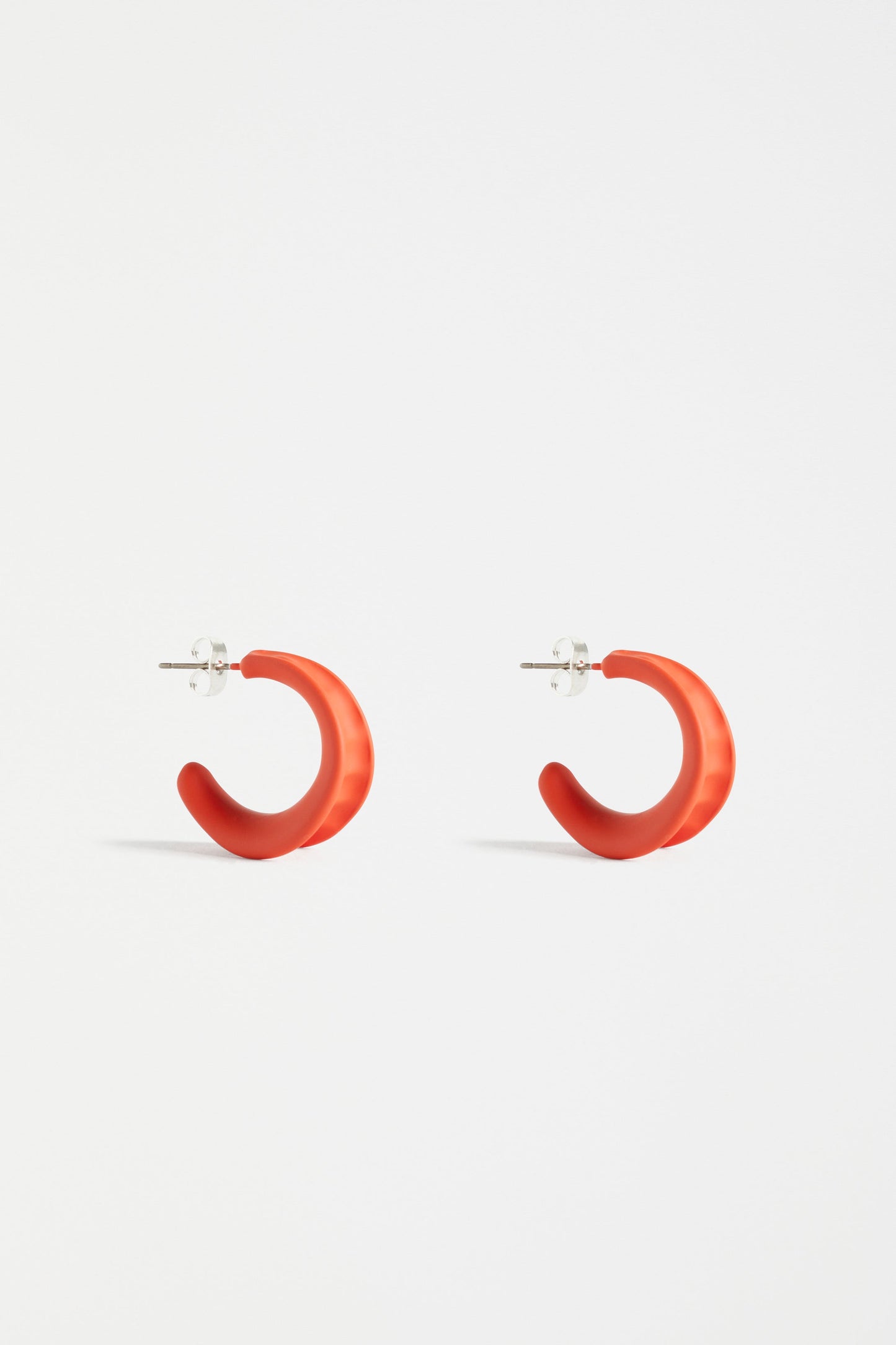 Dorn Colour Coated Unique Hoop Earring | FIRE ORANGE