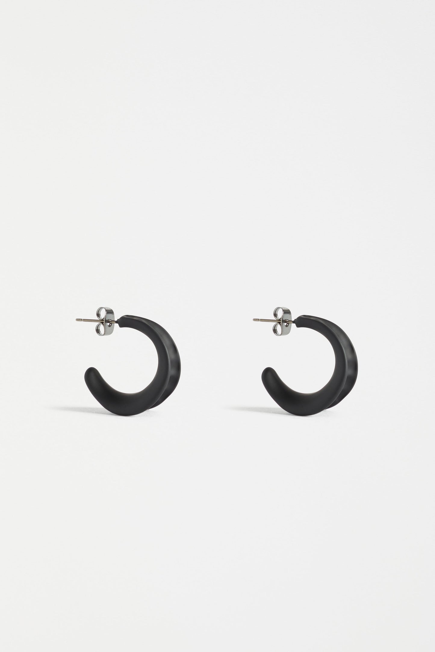 Dorn Colour Coated Unique Hoop Earring | BLACK