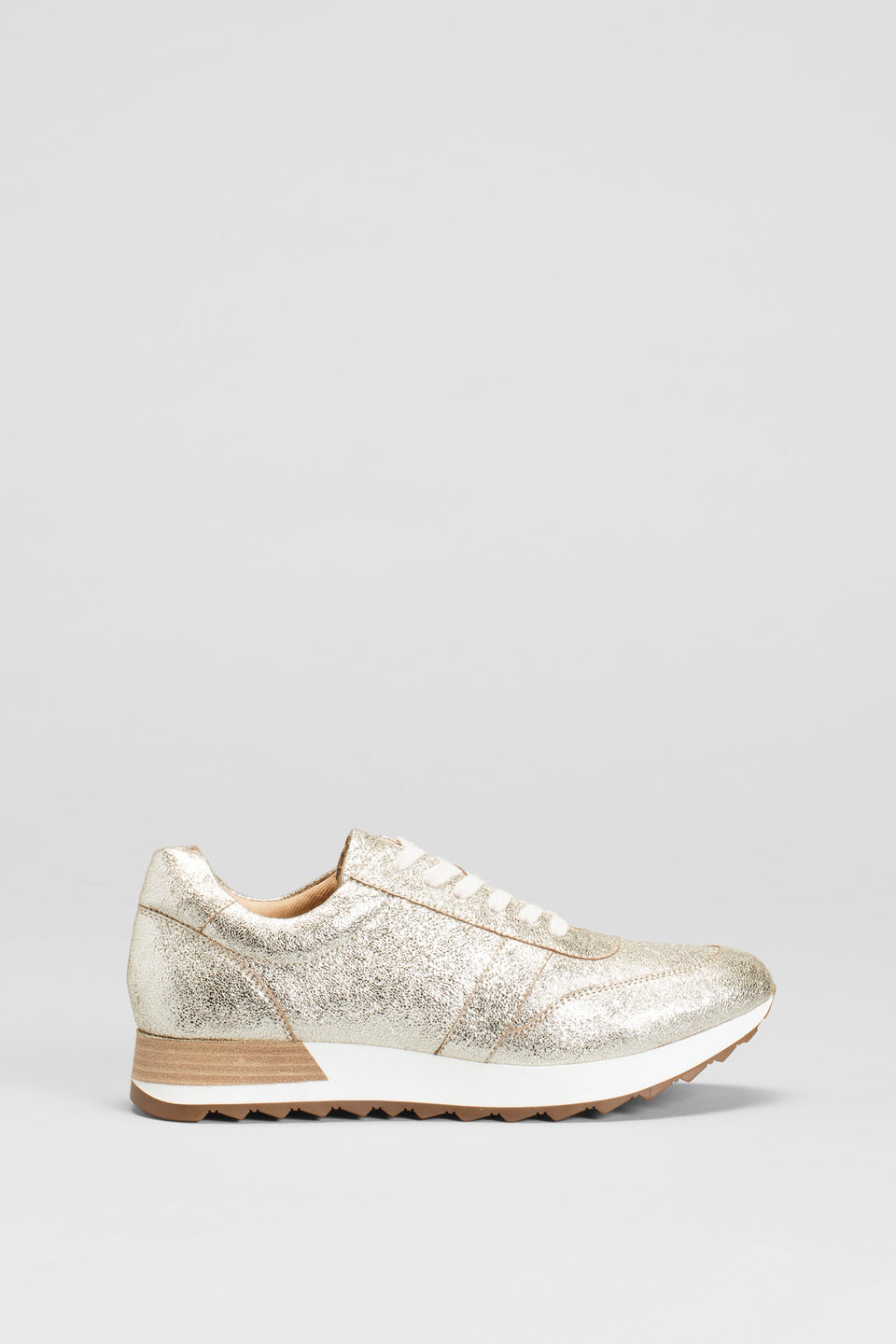 Beate Metallic Trainer Side | SILVER