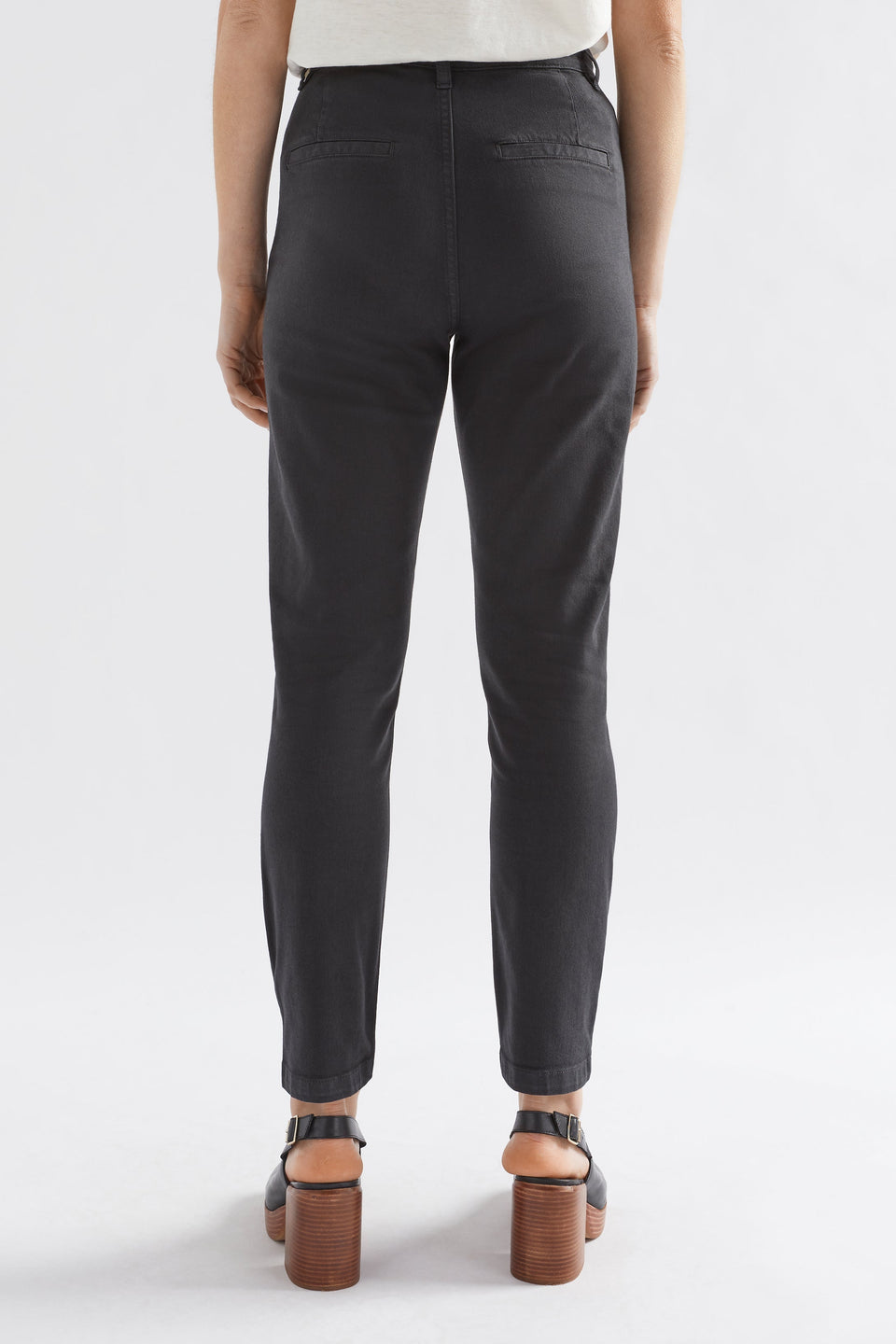 Mysa Organic Cotton Slim Leg Stretch Jean Back | BLACK