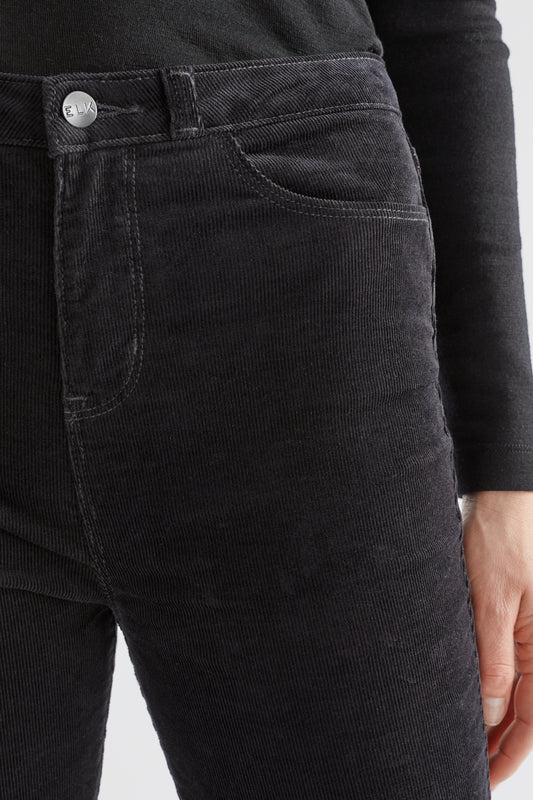 Vand Cord Skinny Jean Model Front Detail BLACK