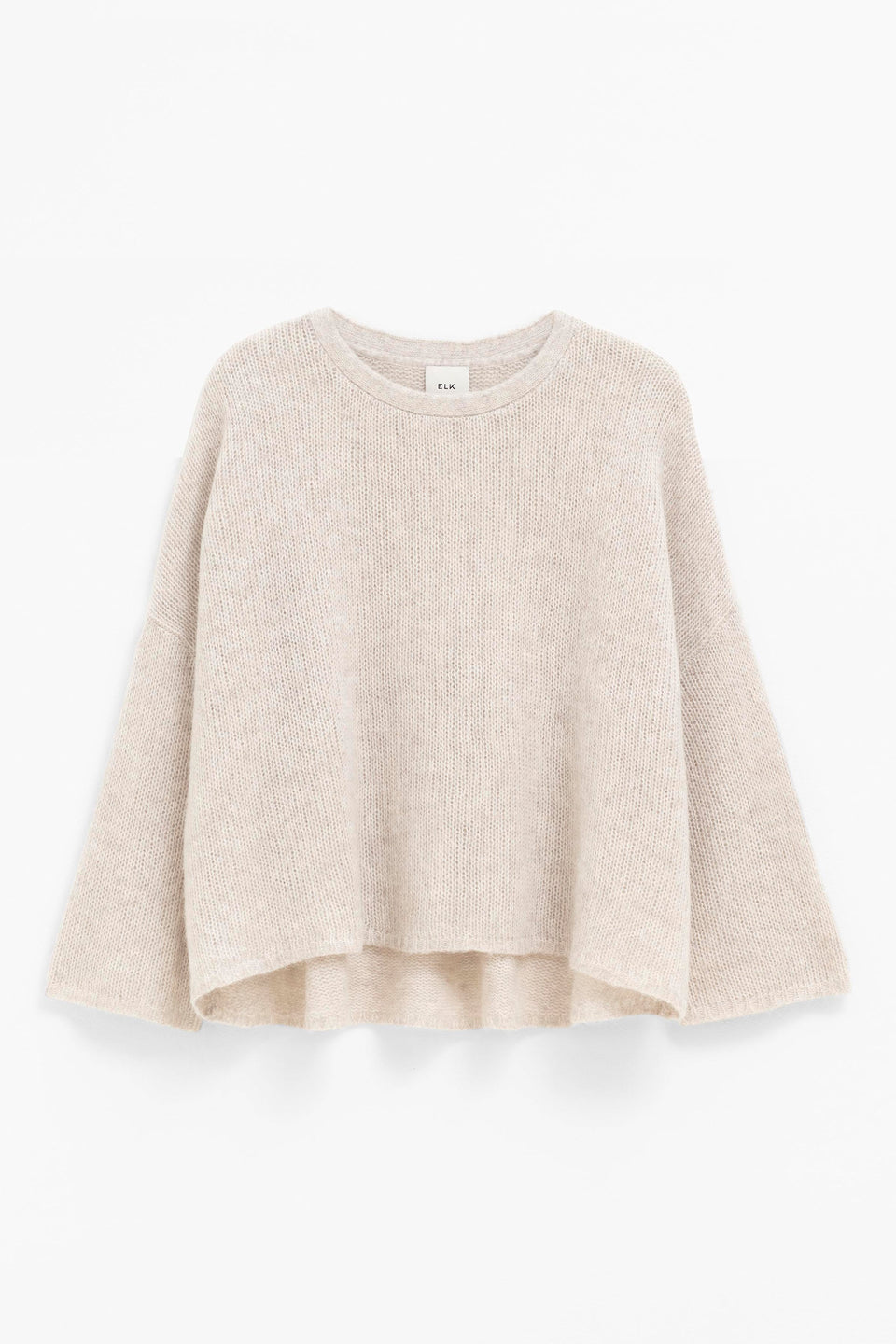 Agna Merino and Alpaca Wool Sweater Front | ECRU