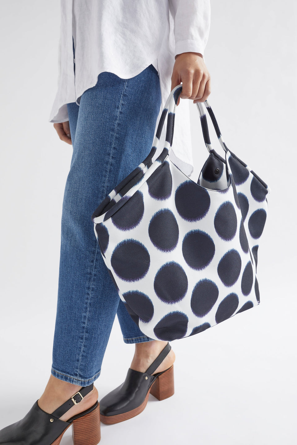 Ivet Recycled Fabric Tote Bag Model | SOFT SPOT PRINT
