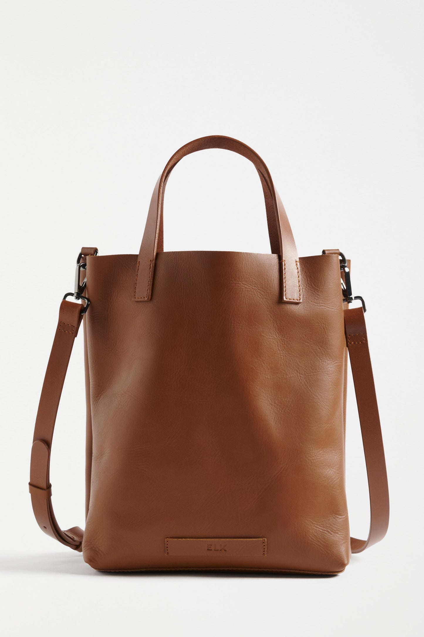 Kopa Medium Size Leather Tote Bag with Detachable Strap Back | TAN