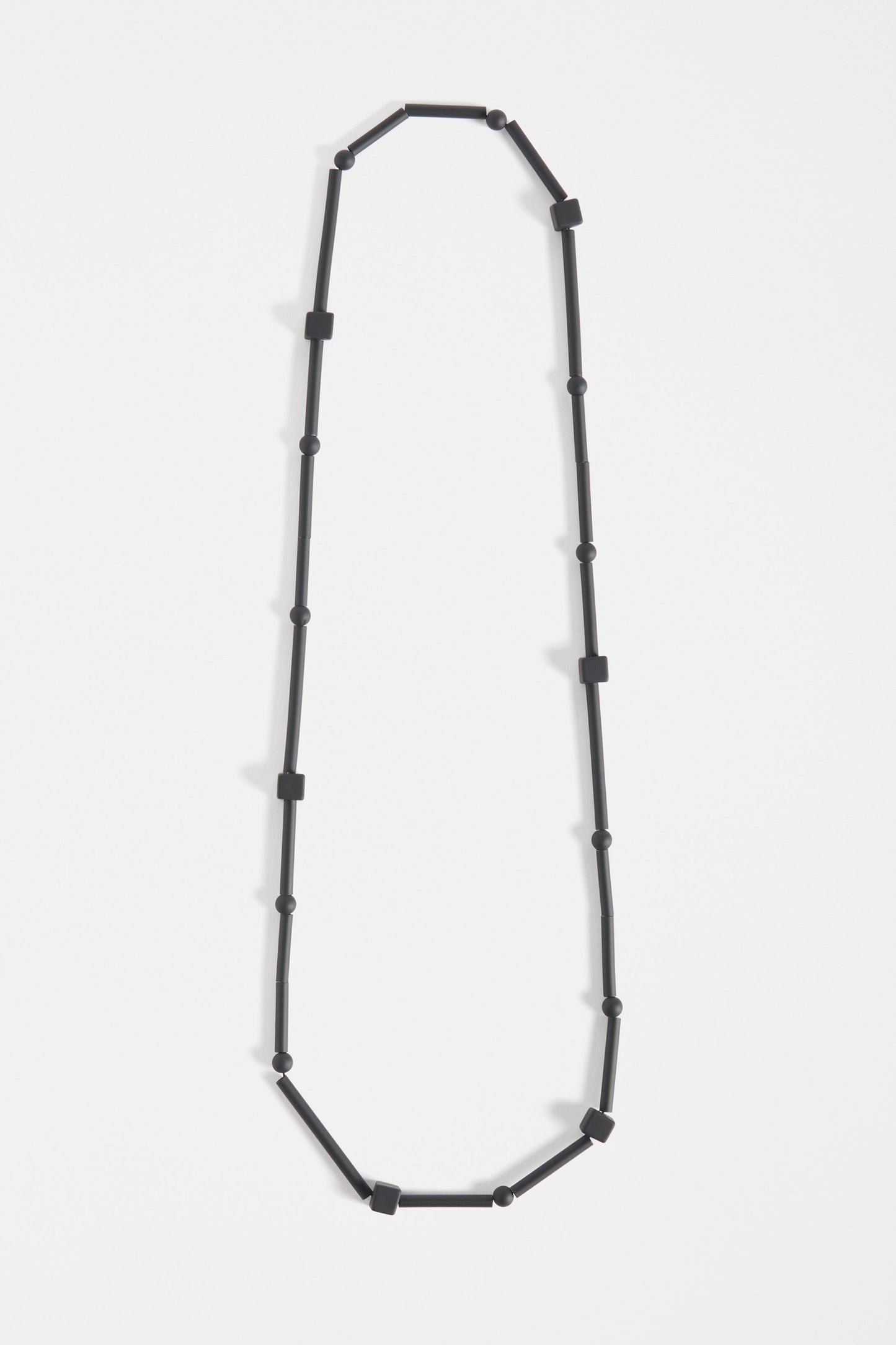 Dorn Colour Coated Long Bead Necklace | BLACK