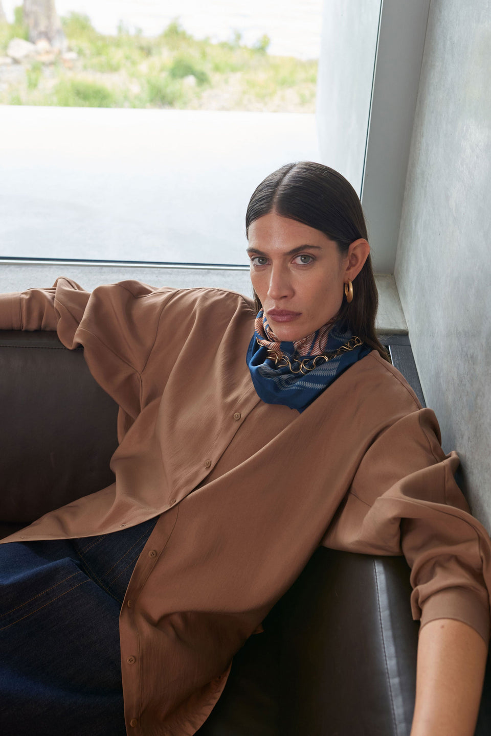 Ahren Shirt Dark Toffee Tops - ELK | DARK TOFFEE