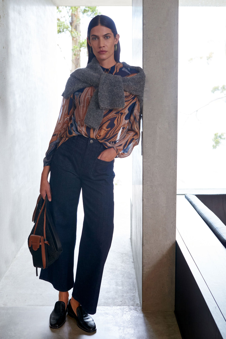 Eir Sheer Shirt Brandr Print Tops - ELK | BRANDR PRINT