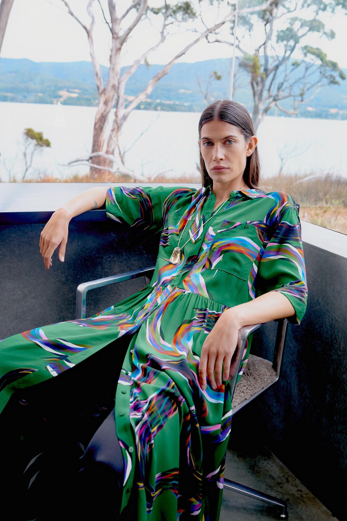Metz Long Dress Dresses - ELK | FACET PRINT
