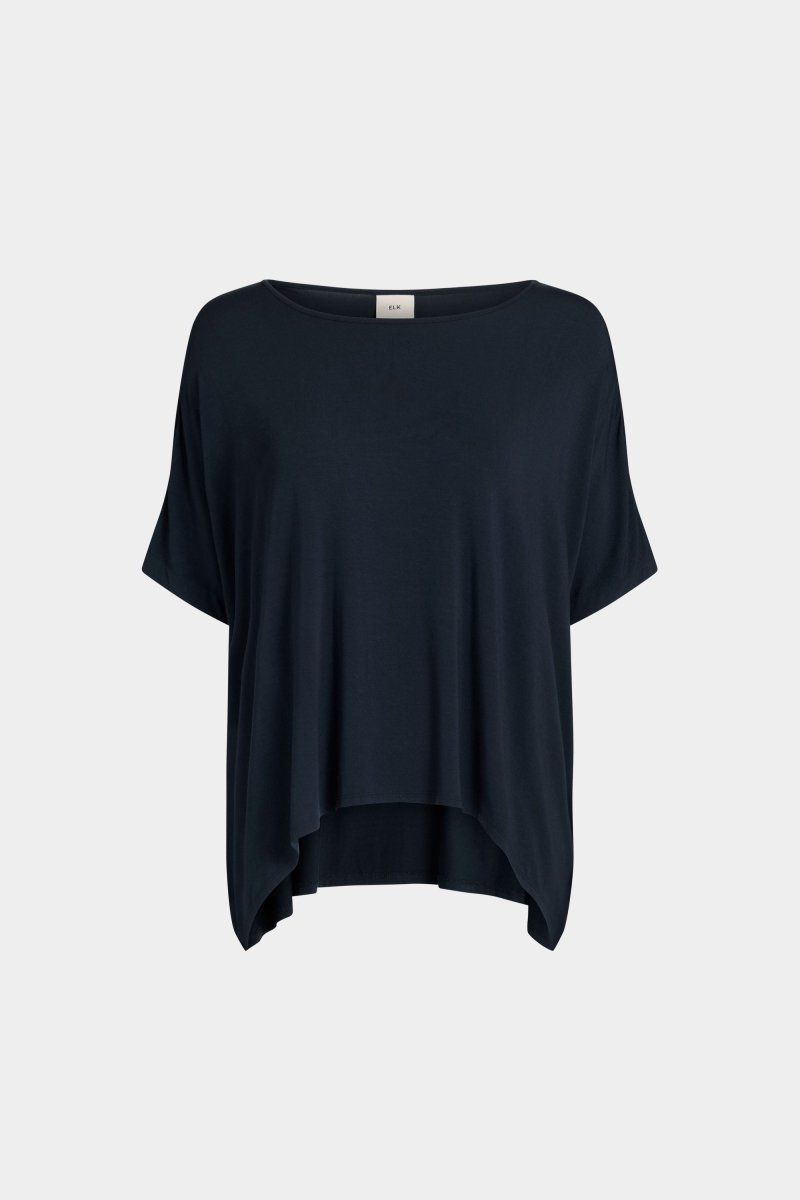 Telse Relaxed Stretch T-shirt Front | STEEL BLUE