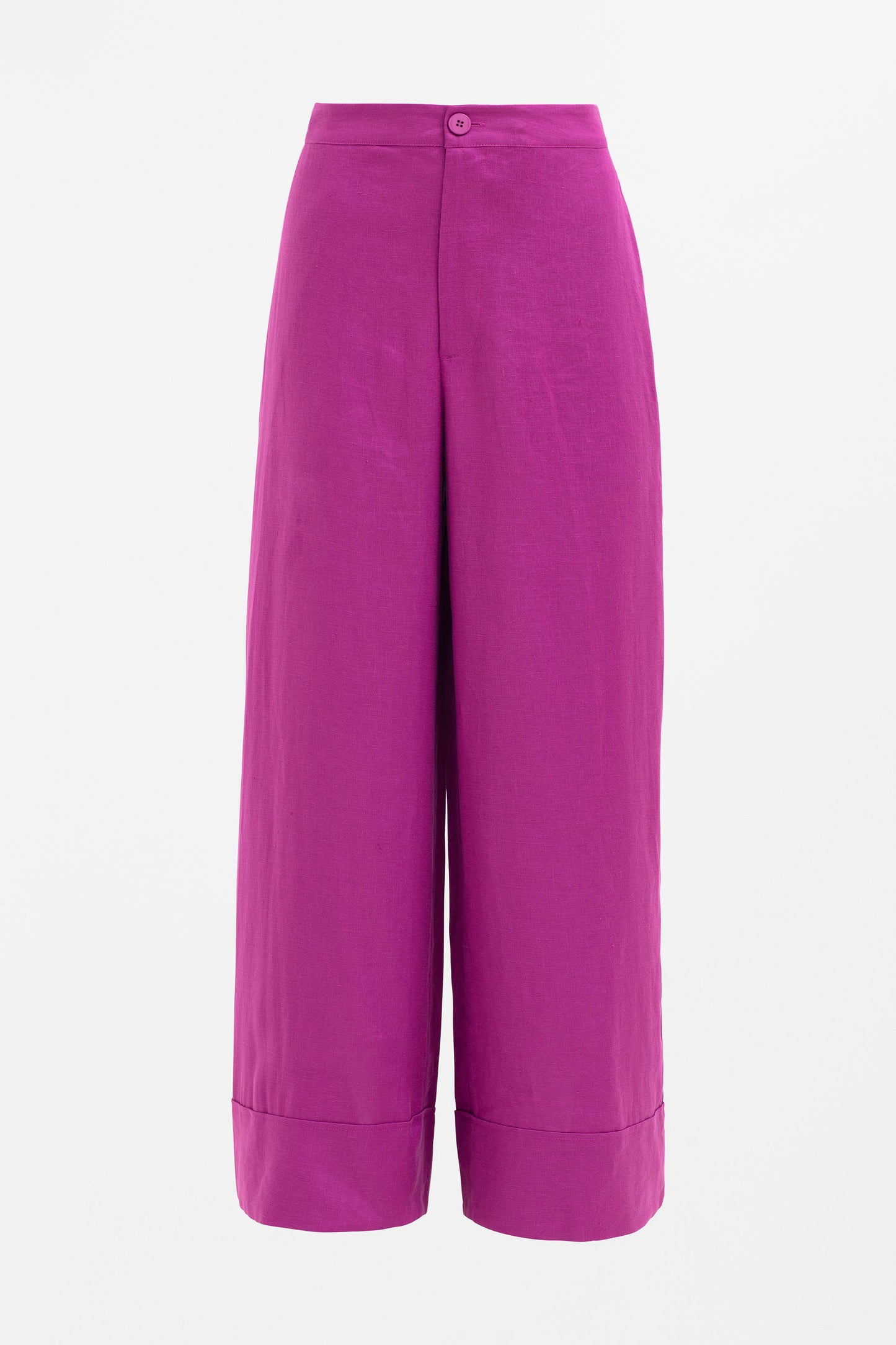 Anneli Light Wide Leg Linen Pant Front | WILD BERRY