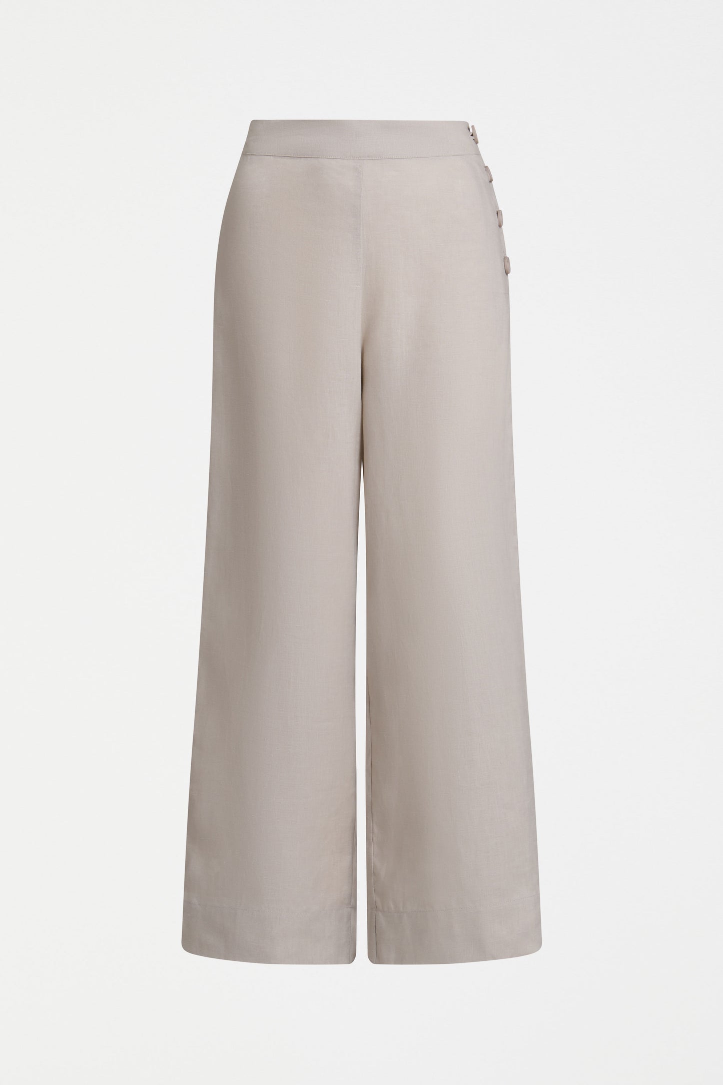 Hersom High Waist Linen Pant Front | FLAX