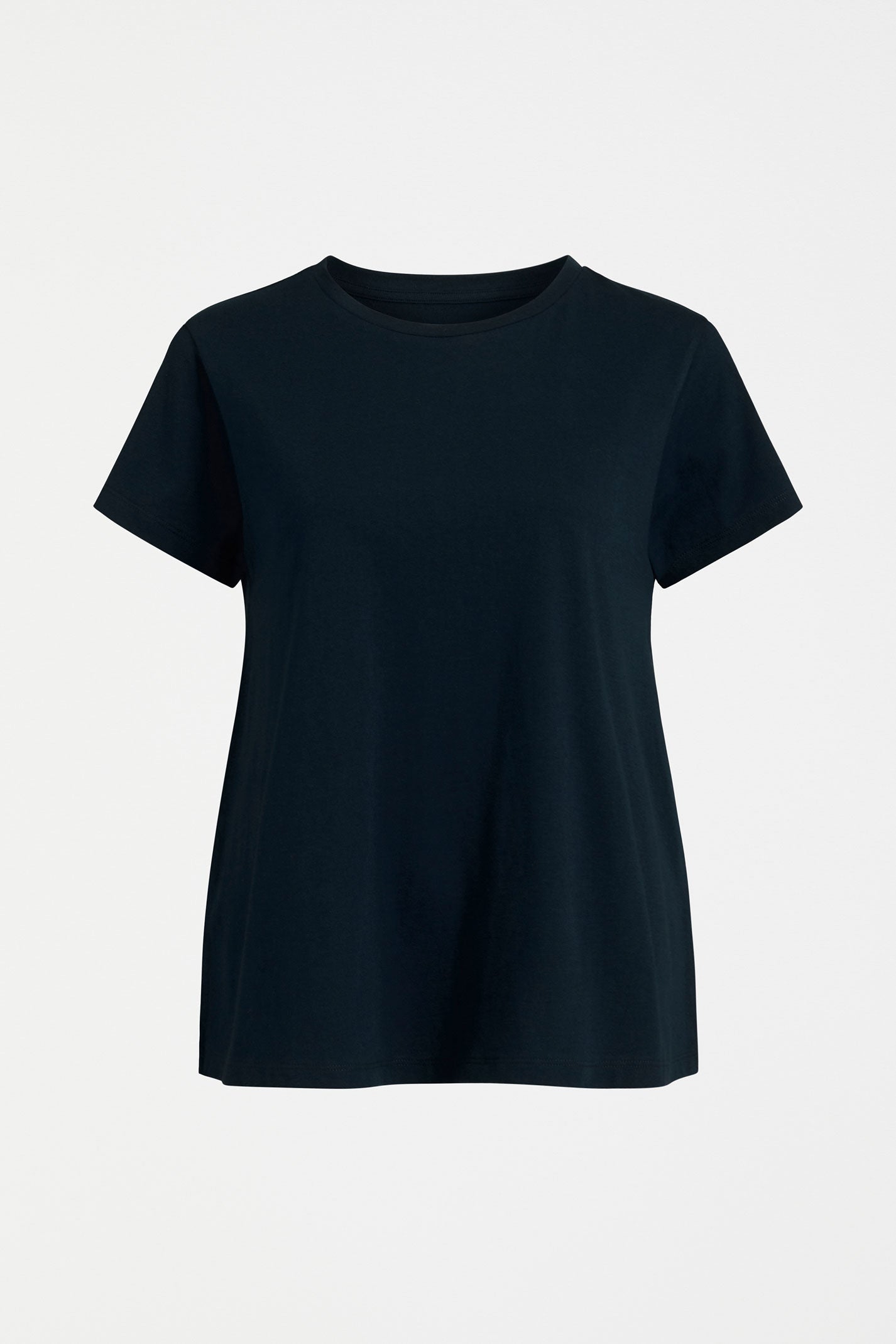 Organic Cotton A-line Jersey Tee Front | SPACE BLUE