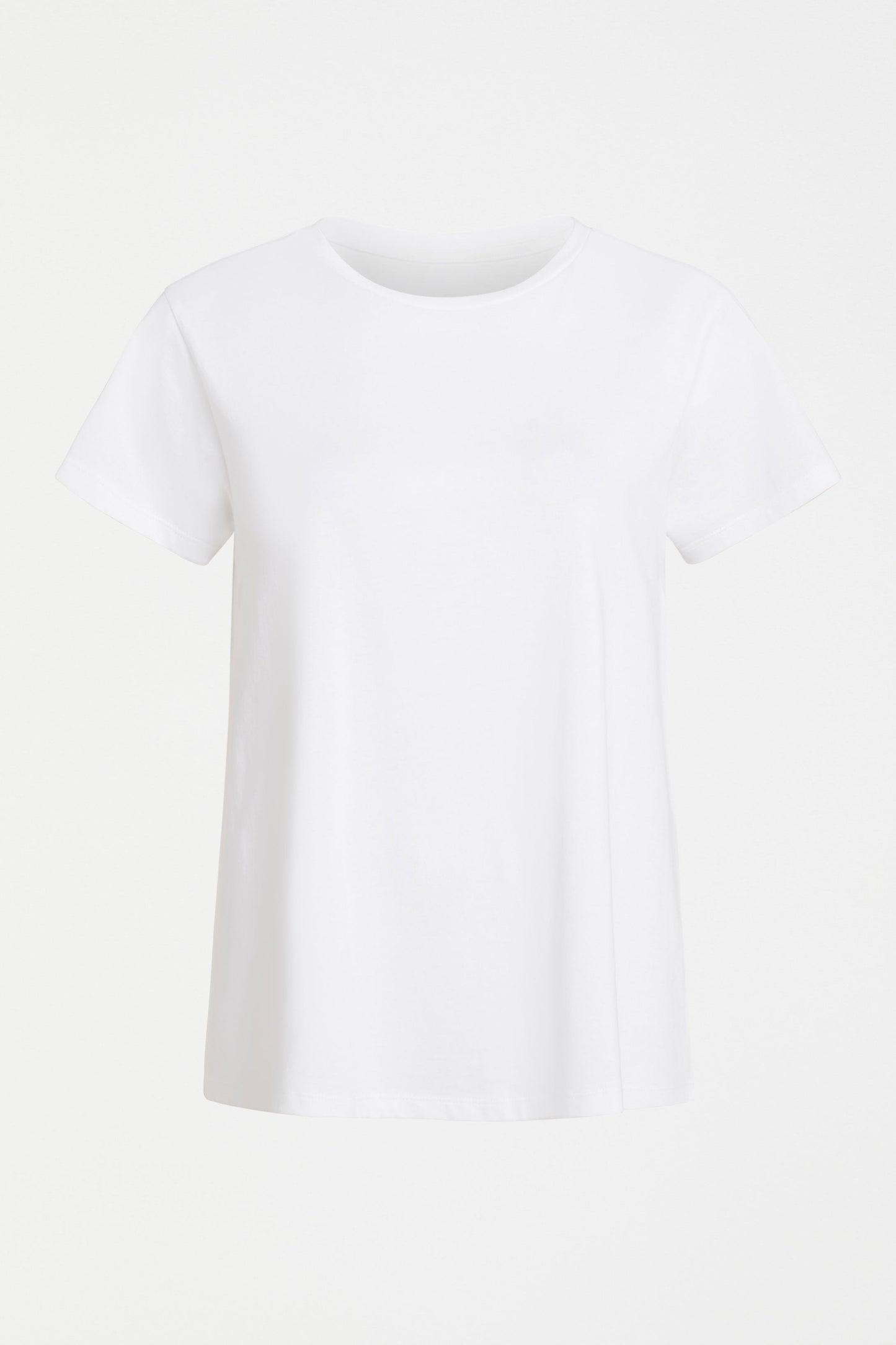 Organic Cotton A-line Jersey Tee Front | WHITE