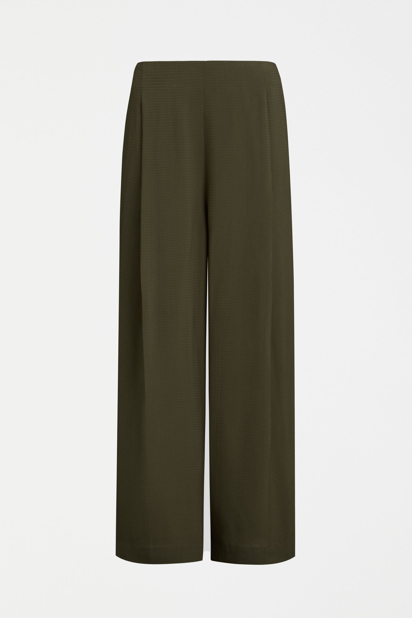 Parq High Waisted Front Pleat Wide Leg Pant Front | SEAWEED