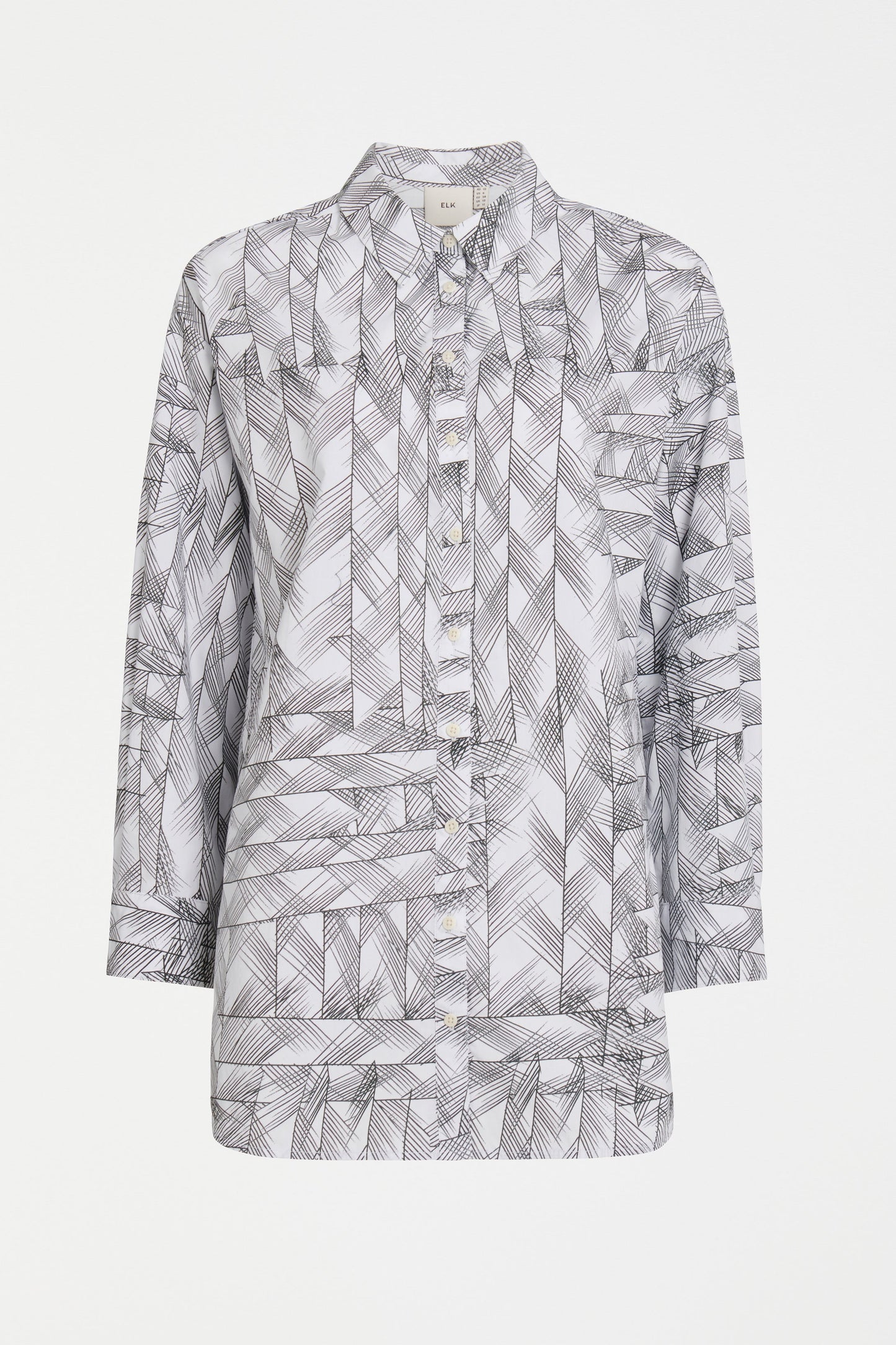 Jager Australian Cotton Print Shirt Model Front | WHITE LINE PRINT