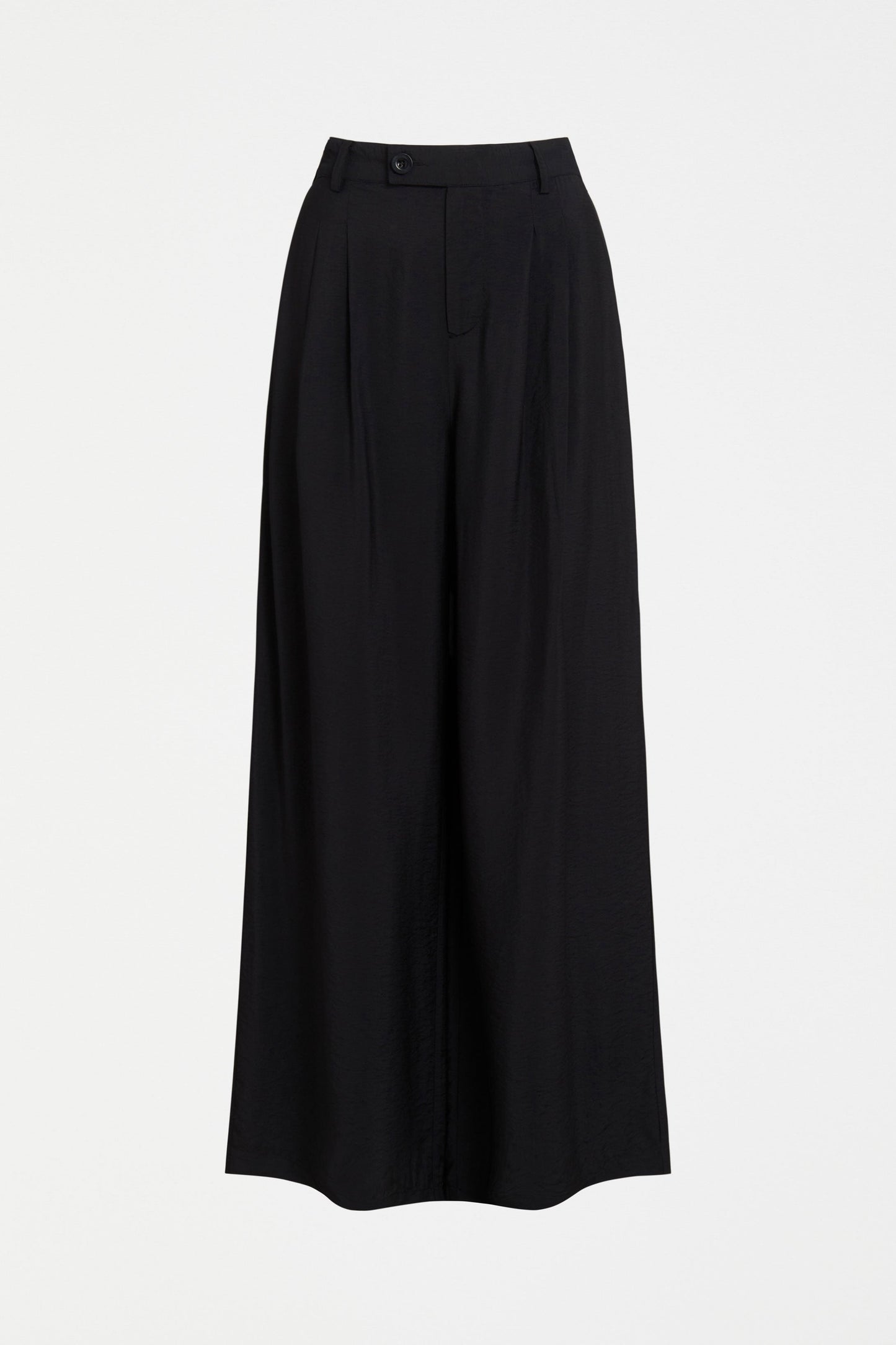 Pressa Front Pleat Wide Leg Pant Front | BLACK