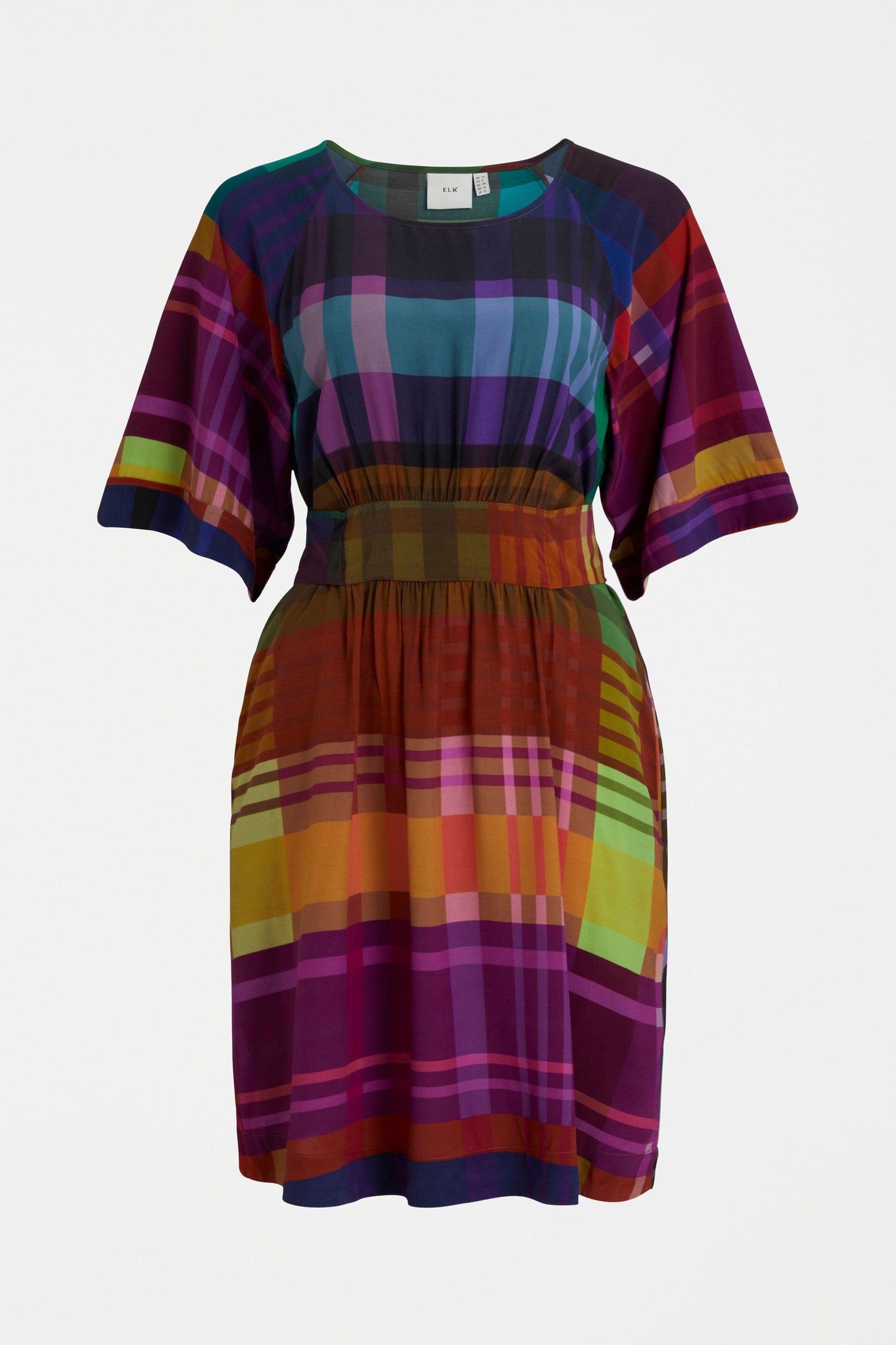 Ideell Silky Raglan Sleeve Belted Print Dress Front | ELODI PRINT