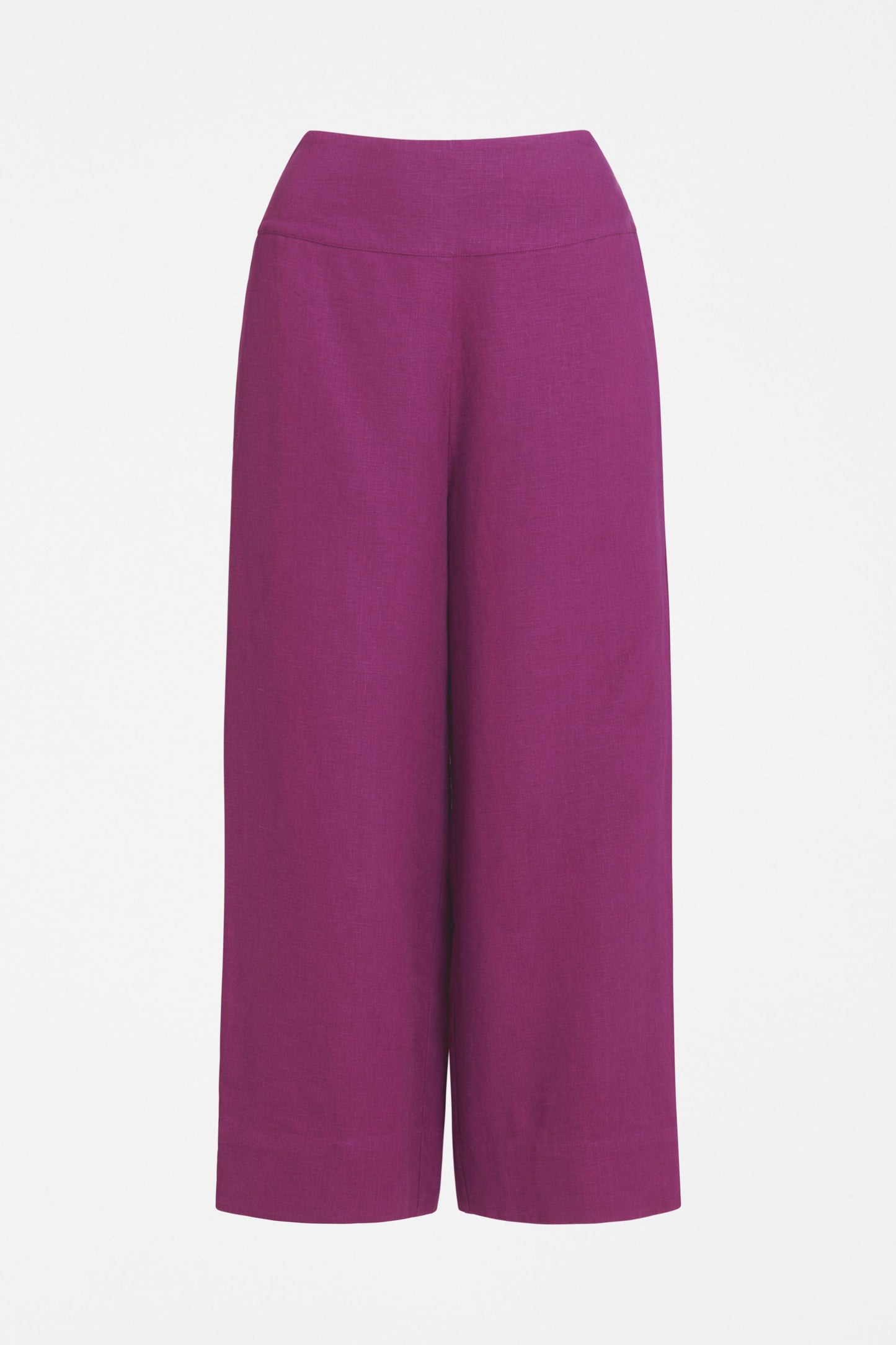 Olsson High Waisted Cropped Linen Pant Front | MULBERRY